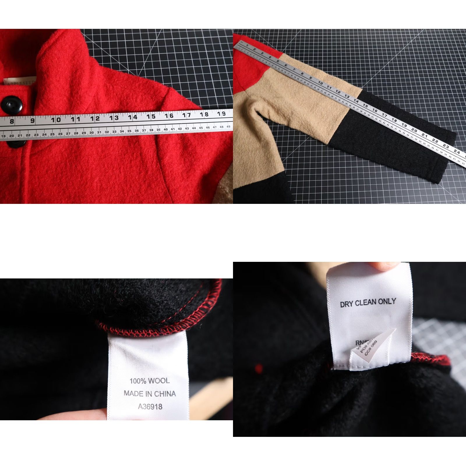 Vintage VINTAGE Appleseed's Wool Jacket Women Large Red Beige Stripe Snap Button Unlined Knit Short Sleeve? Size L / US 10 / IT 46 - 8 Thumbnail