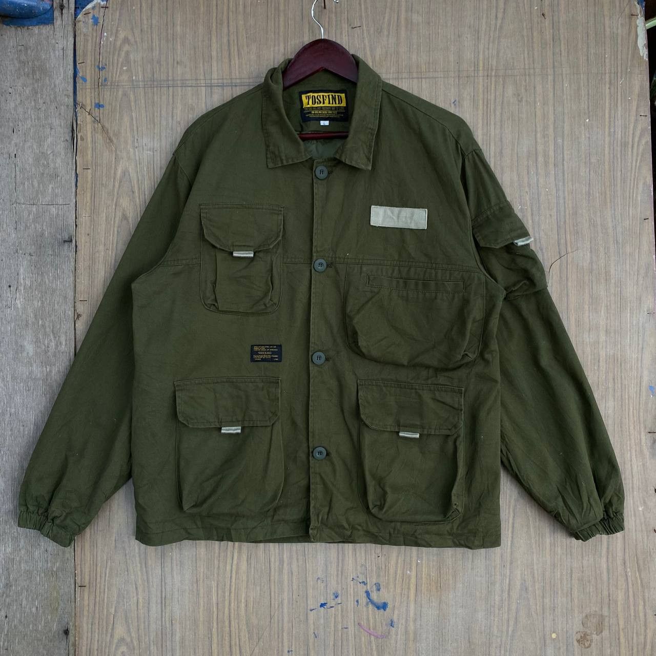 Japanese Brand Green Cargo Tactical Pocket Techwear Jacket Size US L / EU 52-54 / 3 - 1 Thumbnail