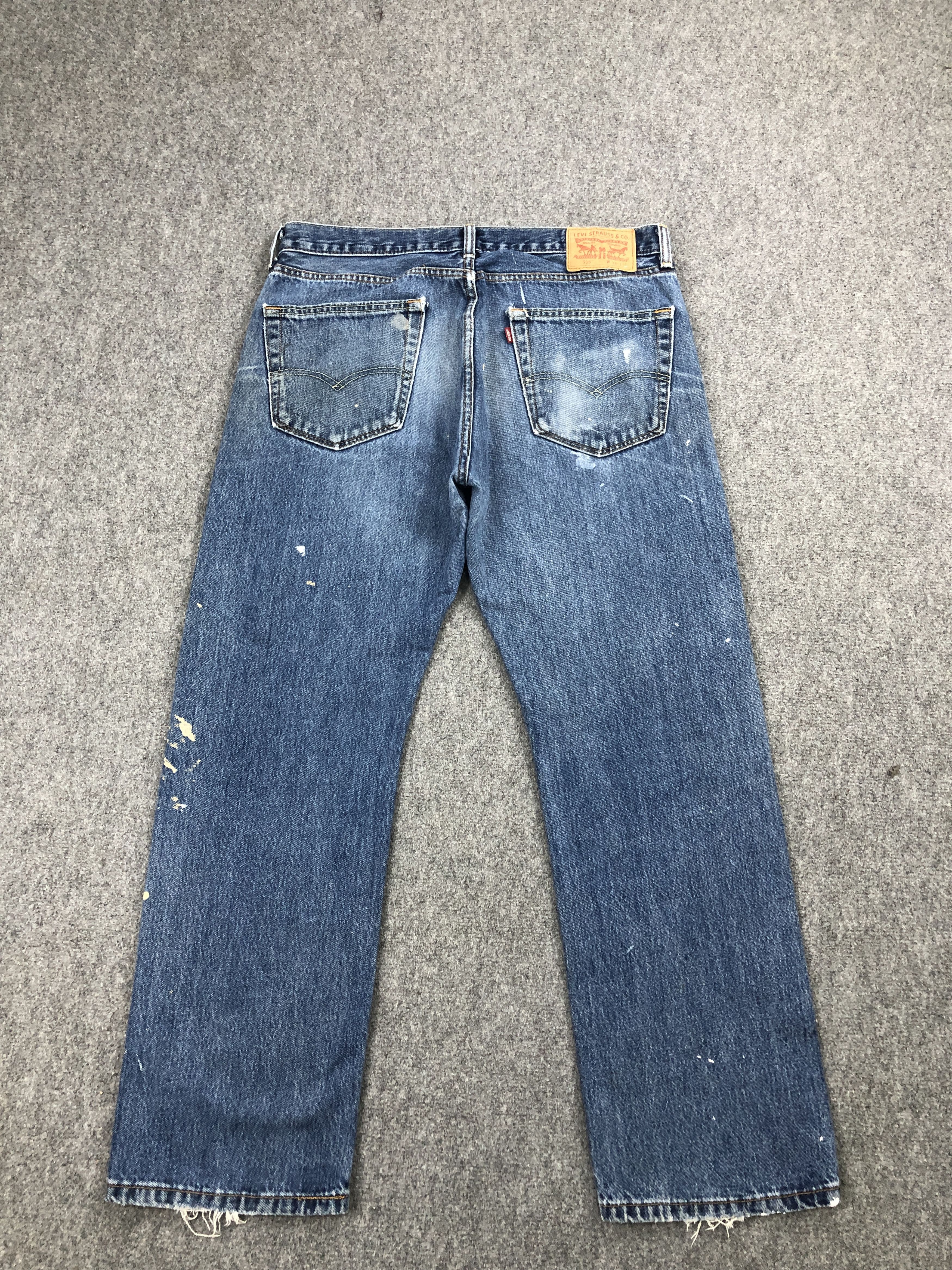 Levi's Vintage Faded Levis 505 Painter Blue Jeans DP2422 Size US 35 - 3 Thumbnail
