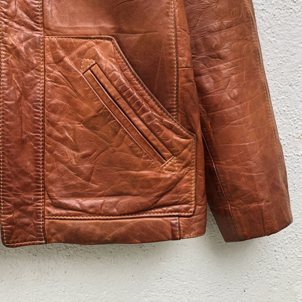 Vintage Vintage Paul Louis Inc Leather jacket Mens Serval zipper 60s Size US M / EU 48-50 / 2 - 9 Thumbnail
