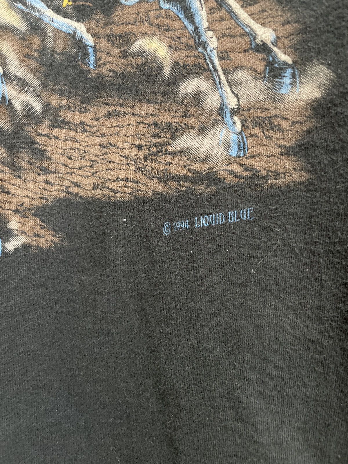 Liquid Blue × Vintage 1994 RARE LIQUID BLUE FOUR HORSEMAN GRAPHIC SHIRT Size US XL / EU 56 / 4 - 4 Thumbnail