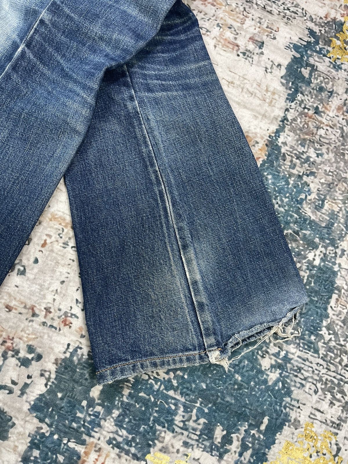 Wrangler Vtg 90s Wrangler Patch Pocket Boot Cut Flared Jeans Size 30" / US 8 / IT 44 - 9 Thumbnail