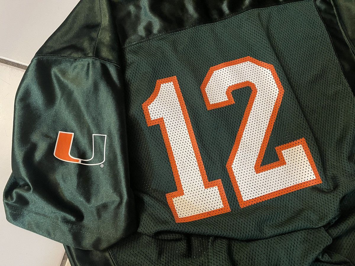 Pro Edge Vintage Miami Hurricanes Football Jersey Mens Large #12 NCAA Size US L / EU 52-54 / 3 - 7 Thumbnail