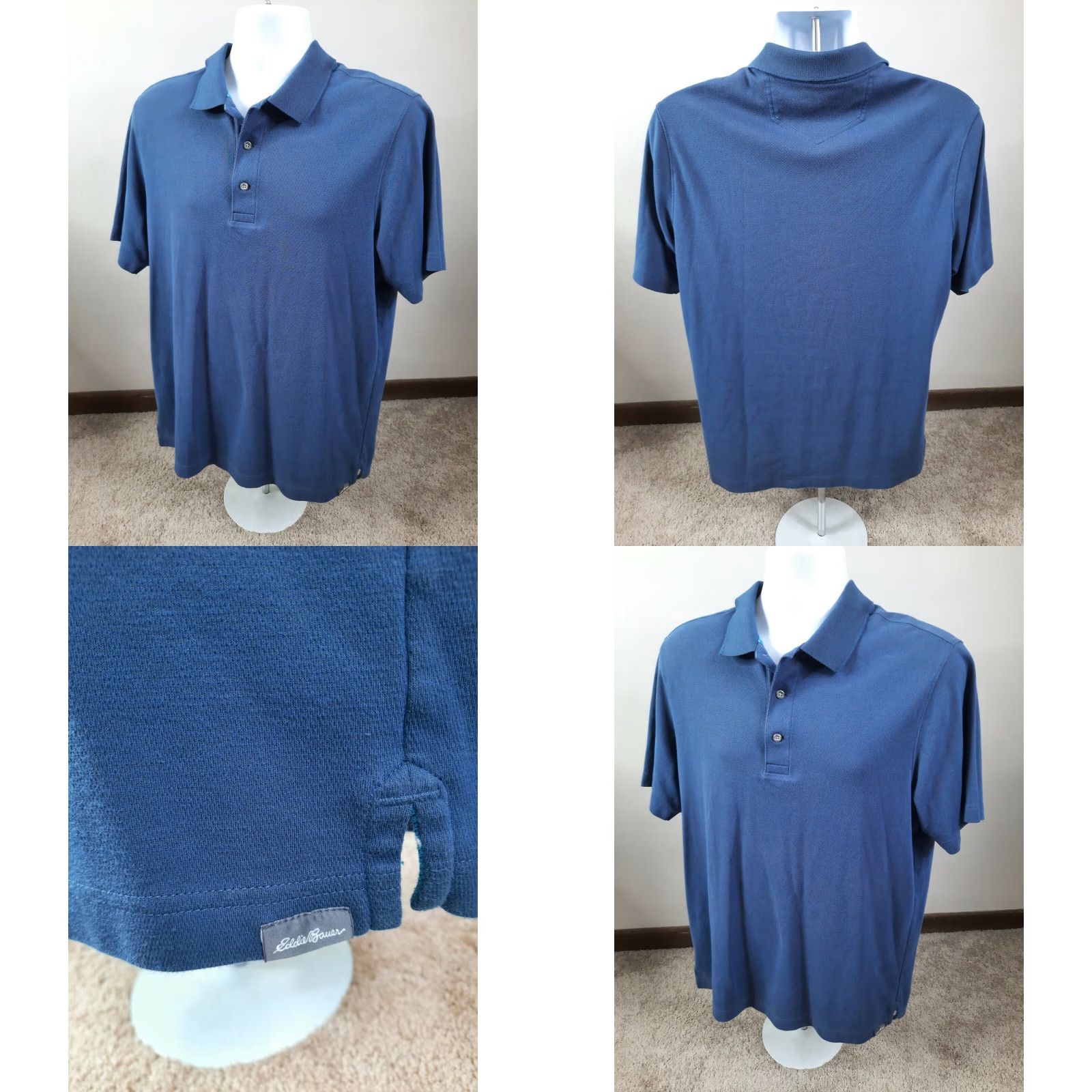 Eddie Bauer Eddie Bauer Polo Shirt Polo Men M Pastel Blue Travex Short Sleeve Button Collar Solid Cotton Shirt Size US M / EU 48-50 / 2 - 8 Thumbnail