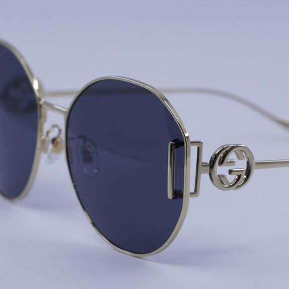 Gucci Gucci GG1206SA 002 Sunglasses Gold Round Frame, Grey Lenses Size ONE SIZE - 5 Thumbnail