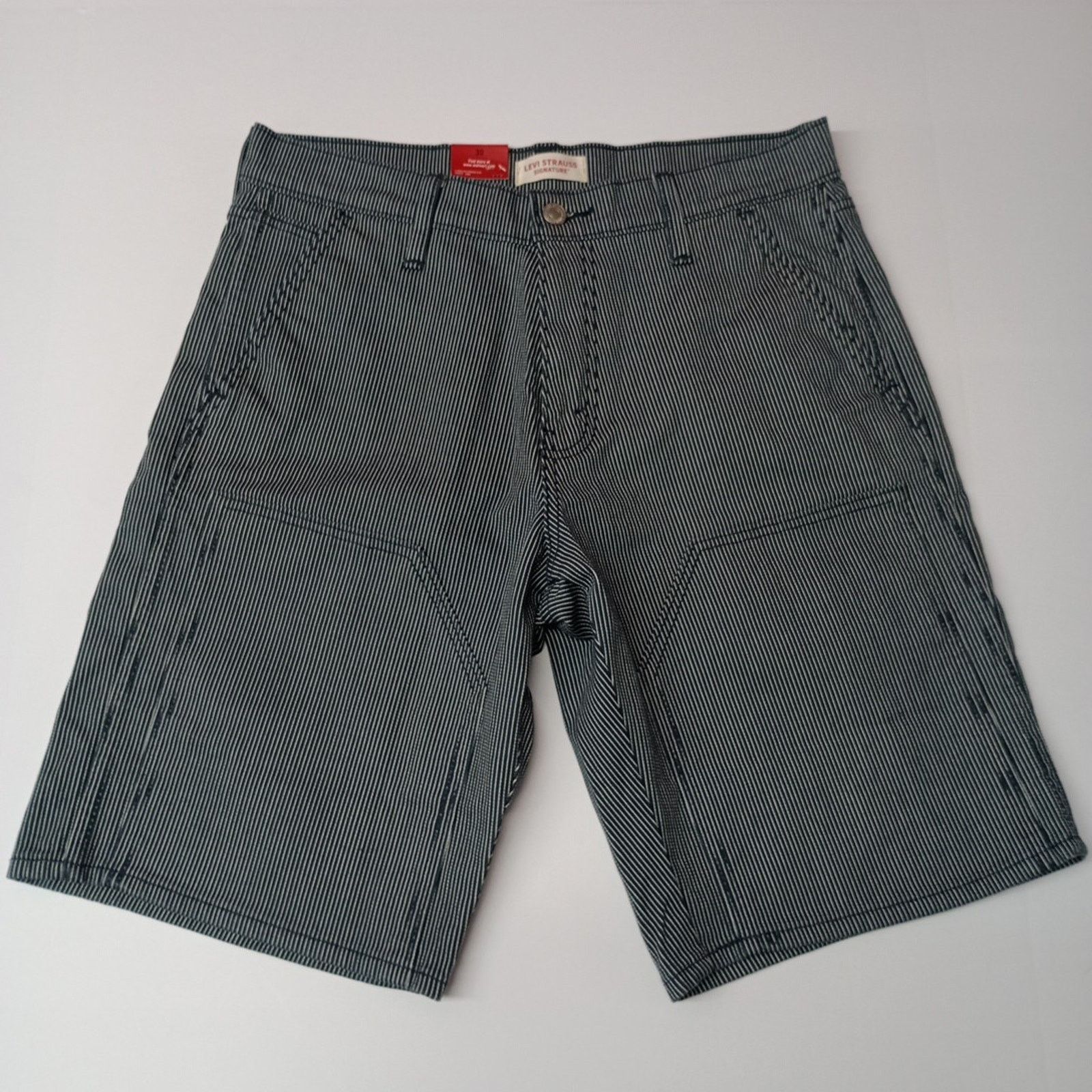 Levi's Levi Strauss Signature Shorts Men's 30 Blue Railroad Striped Size US 30 / EU 46 - 1 Thumbnail