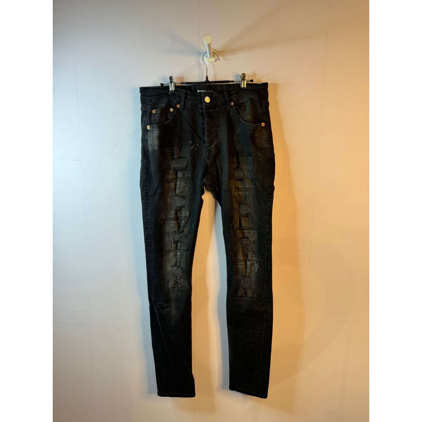 Purple Brand Purple Jeans Black Used 32 Size US 32 / EU 48 - 1 Thumbnail