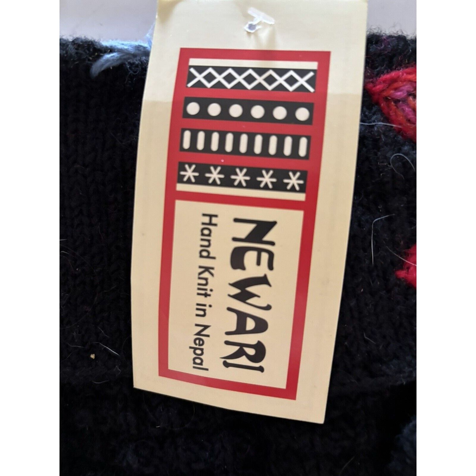 Other NWT NewariFingerless Mittens One Size Black Floral Hand Knit Size ONE SIZE - 4 Thumbnail
