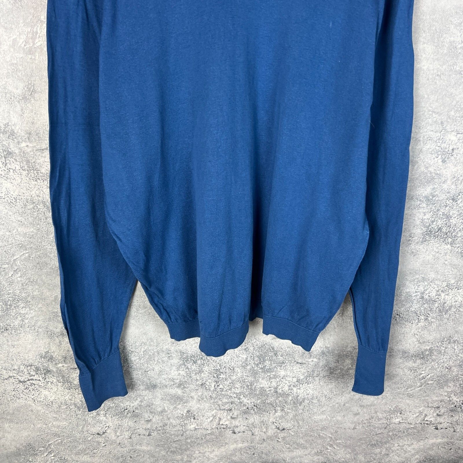John Smedley John Smedley Sweater Men's V-Neck Size XL Blue Long Sleeve ` Size US XL / EU 56 / 4 - 3 Thumbnail