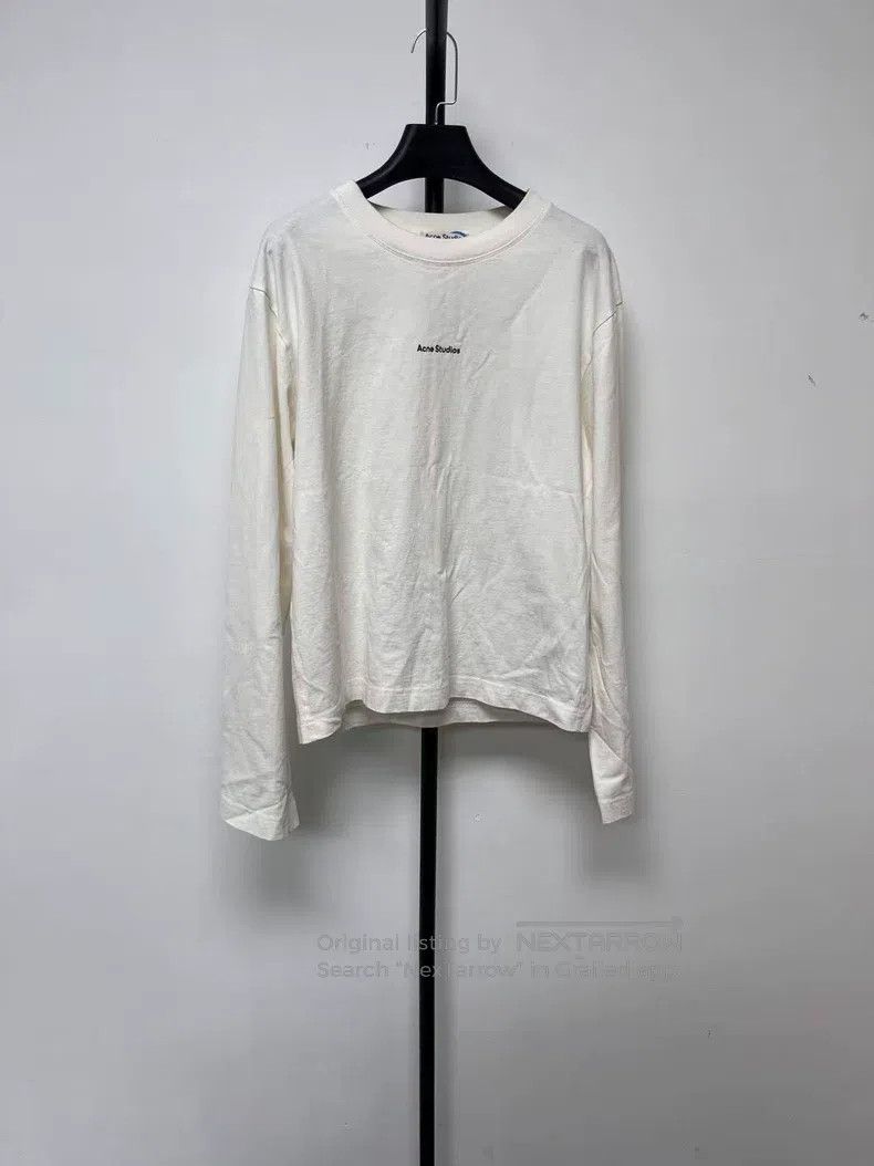 Acne Studios Acne Studios Logo print round-neck long-sleeve T-shirt, wh Size US XS / EU 42 / 0 - 1 Thumbnail