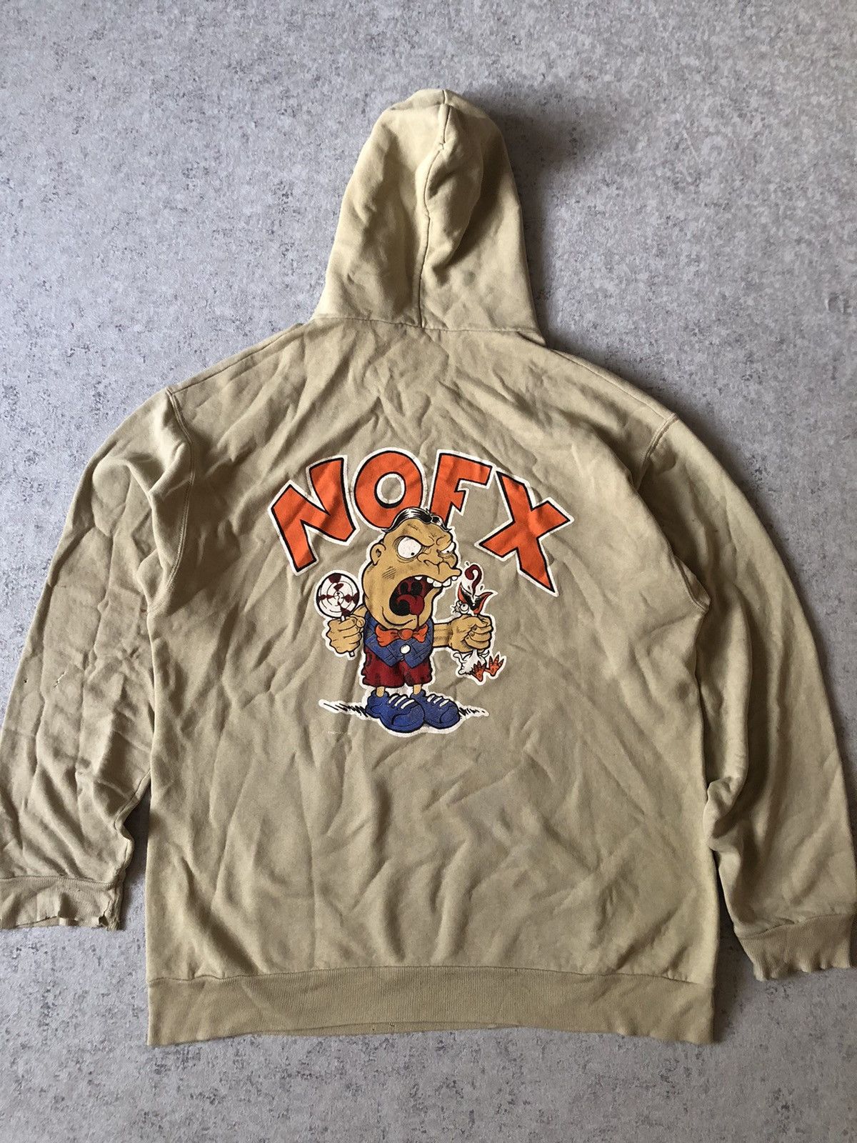 Band Tees × Vintage RARE VINTAGE NOFX 1994 PUNK BAND DISTRESSED HOODIE Size US L / EU 52-54 / 3 - 1 Thumbnail