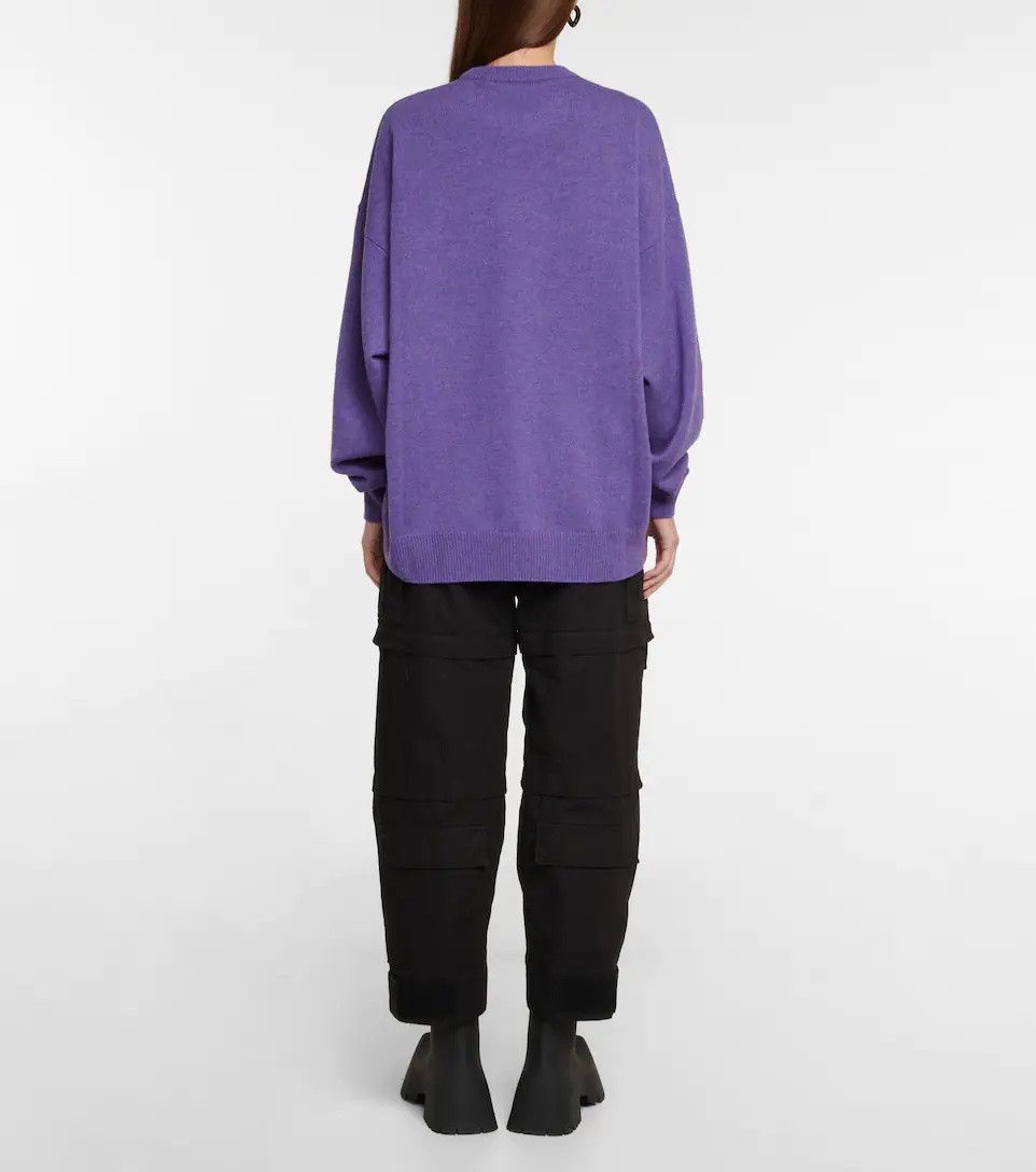 Balenciaga o1y0625 Logo Cashmere Blend Sweater in Purple Size XS / US 0-2 / IT 36-38 - 4 Thumbnail