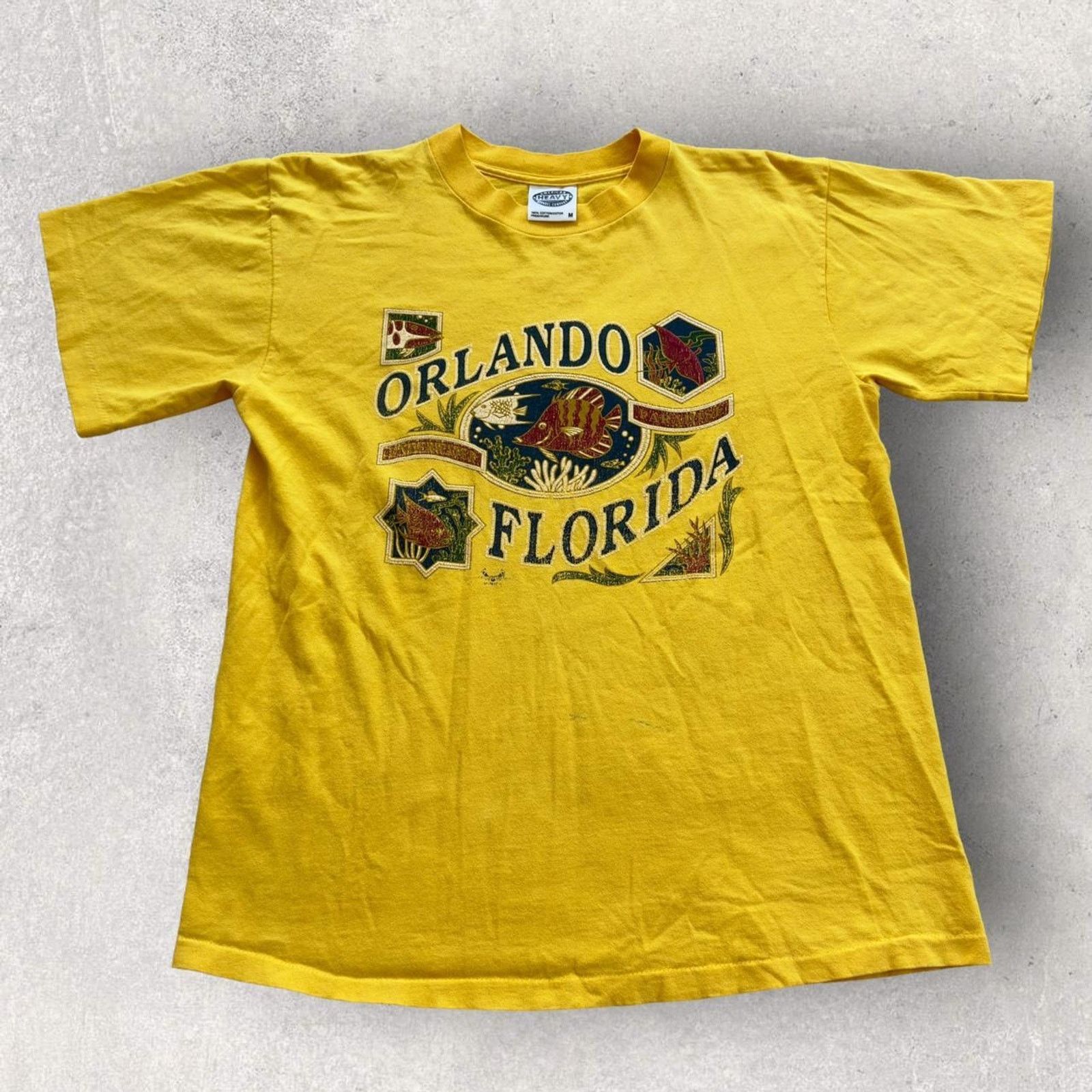 American Apparel Vintage 90’s Single Stitch Orlando Florida T-Shirt Size US M / EU 48-50 / 2 - 1 Thumbnail