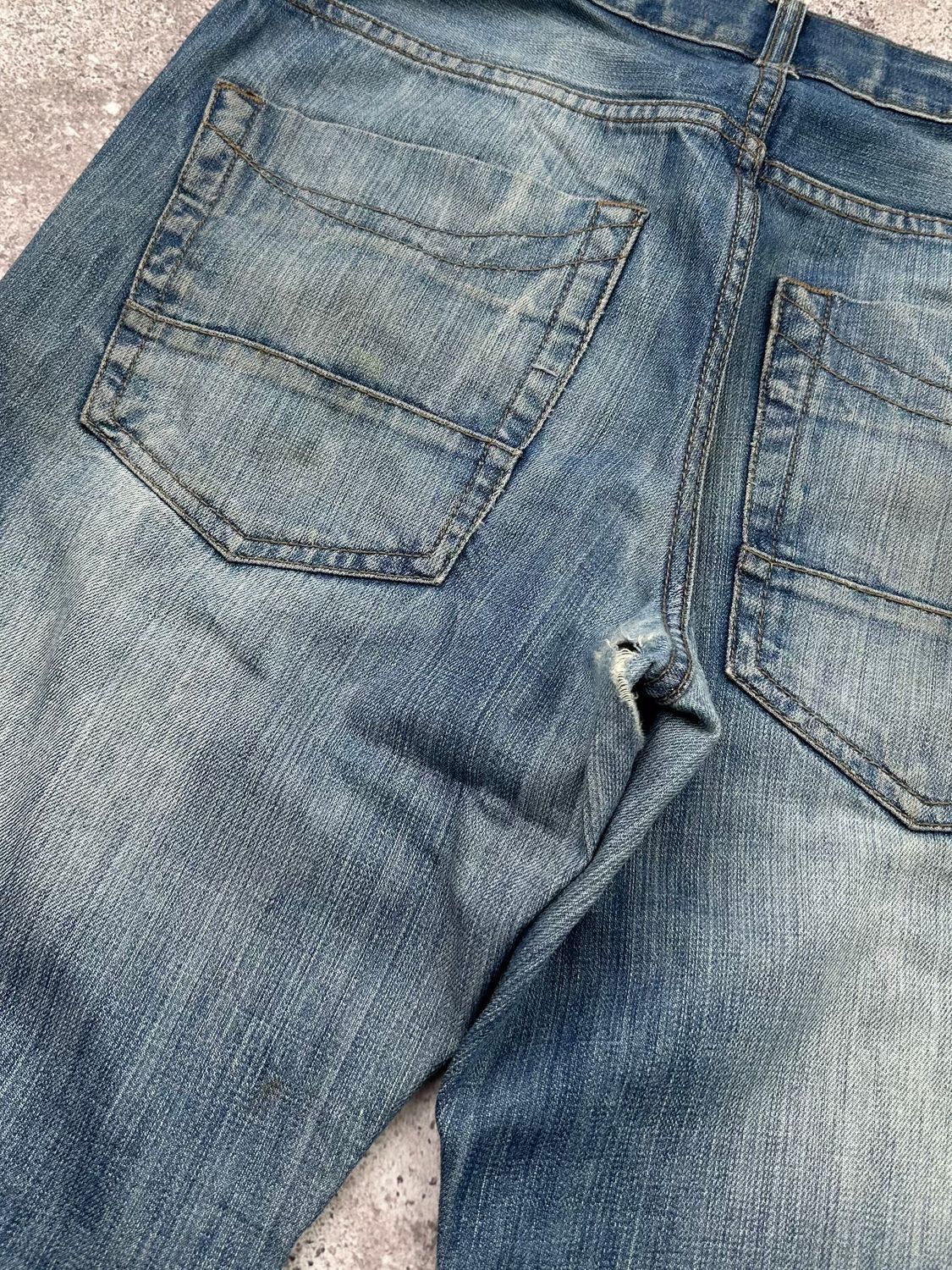 Japanese Brand Vintage Wide Biker Jeans C518(V263) Size US 32 / EU 48 - 6 Thumbnail