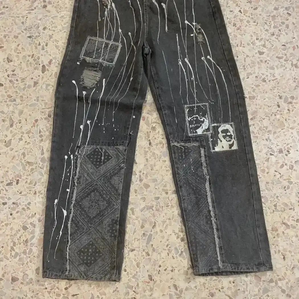 If Six Was Nine Japanese Vintage Splish Painter Jeans Patchwork Style Pants Size US 28 / EU 44 - 5 Thumbnail