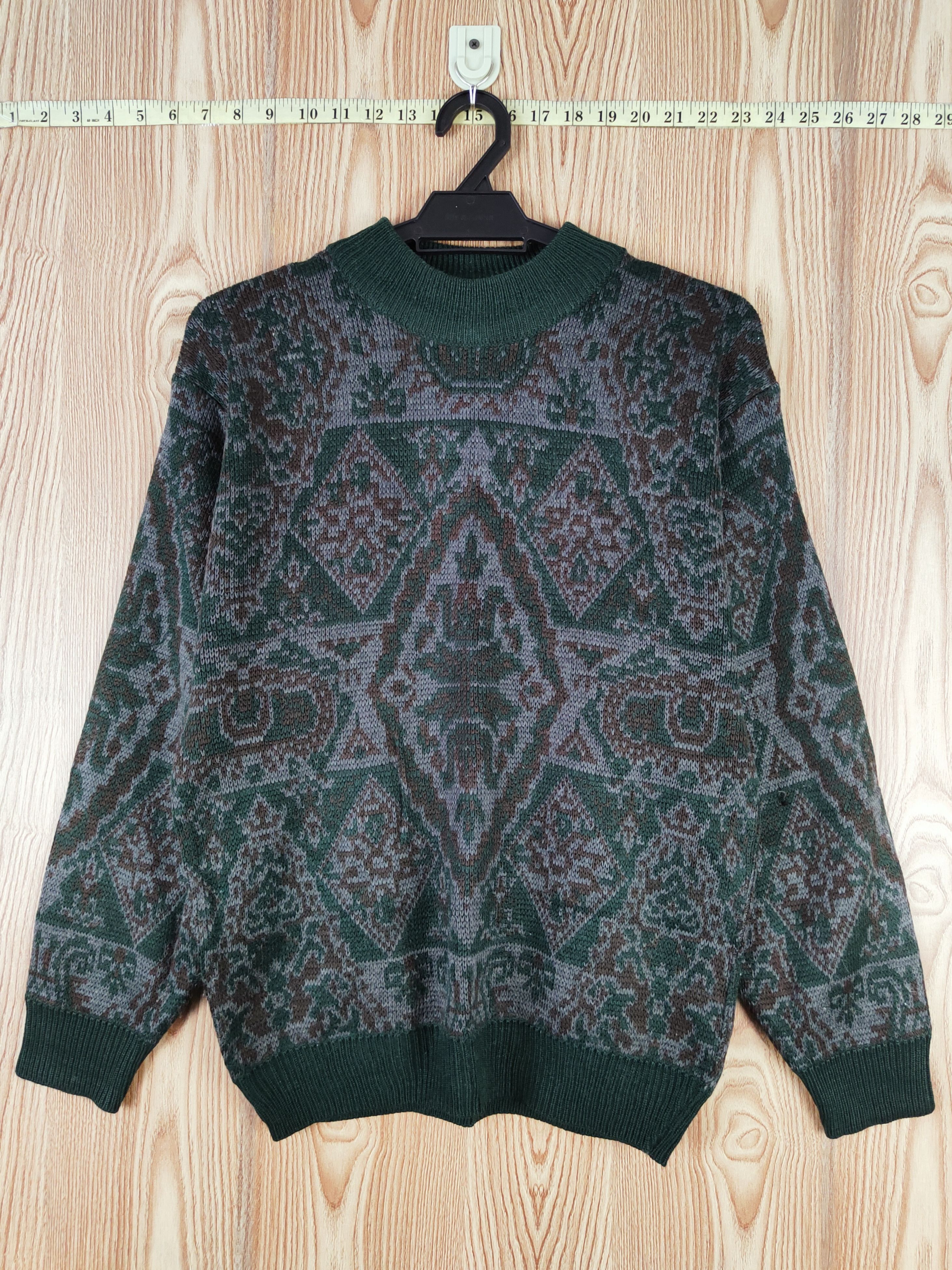 Japanese Brand × Vintage Del Conte Dark Green Knitwear Sweatshirts #W349 Size US M / EU 48-50 / 2 - 1 Thumbnail