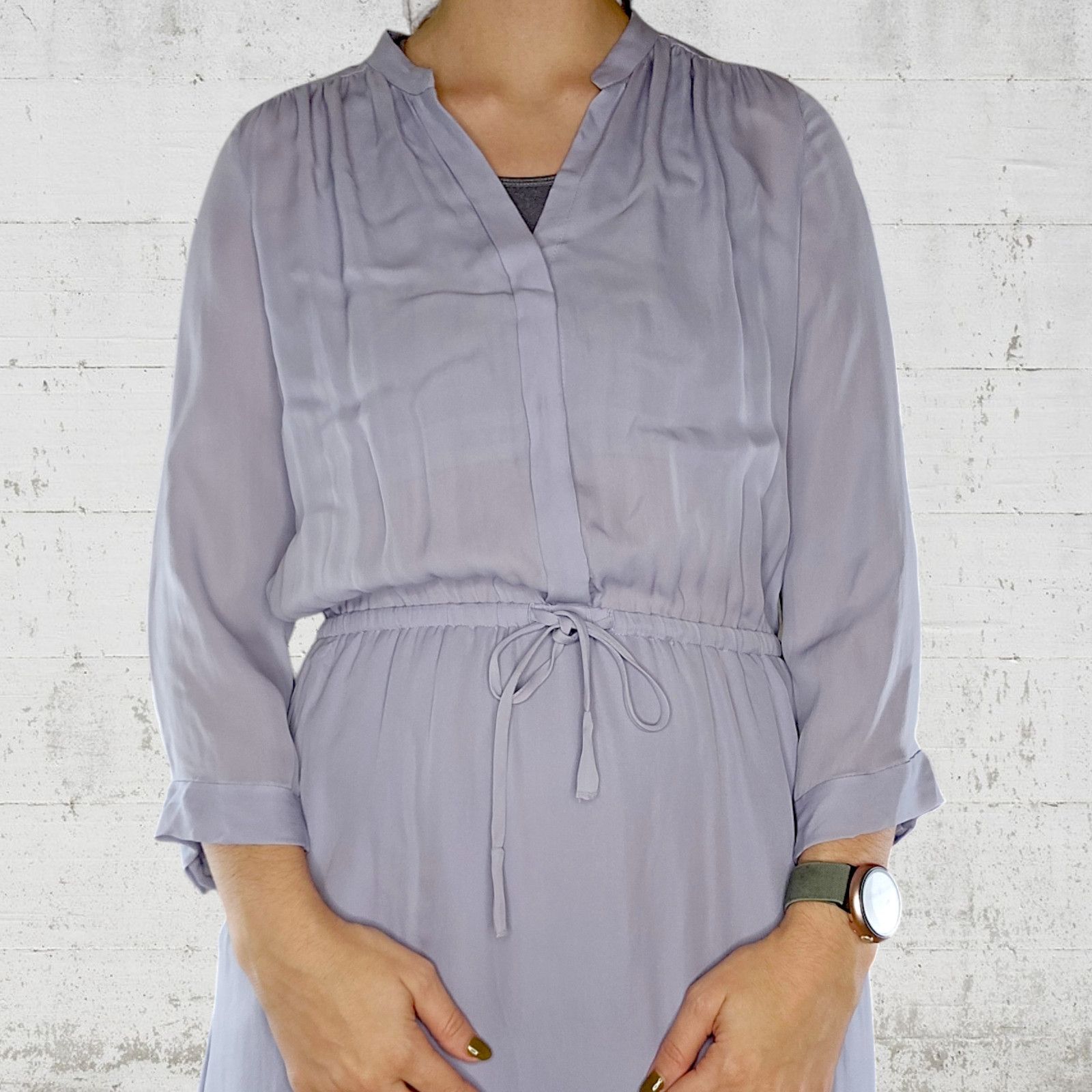 Aritzia Aritzia Babaton Bennett Silk Mini Dress Lilac Size Medium Size M / US 6-8 / IT 42-44 - 3 Thumbnail