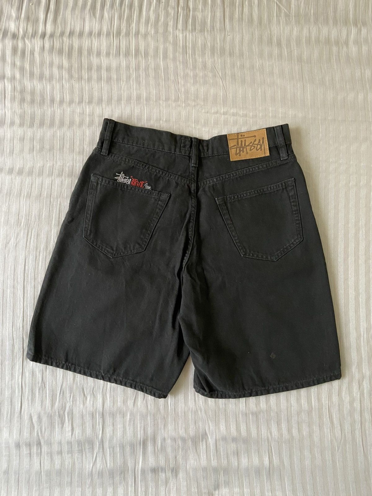 Stussy Stussy Washed Black Big Ol Denim Shorts | Grailed