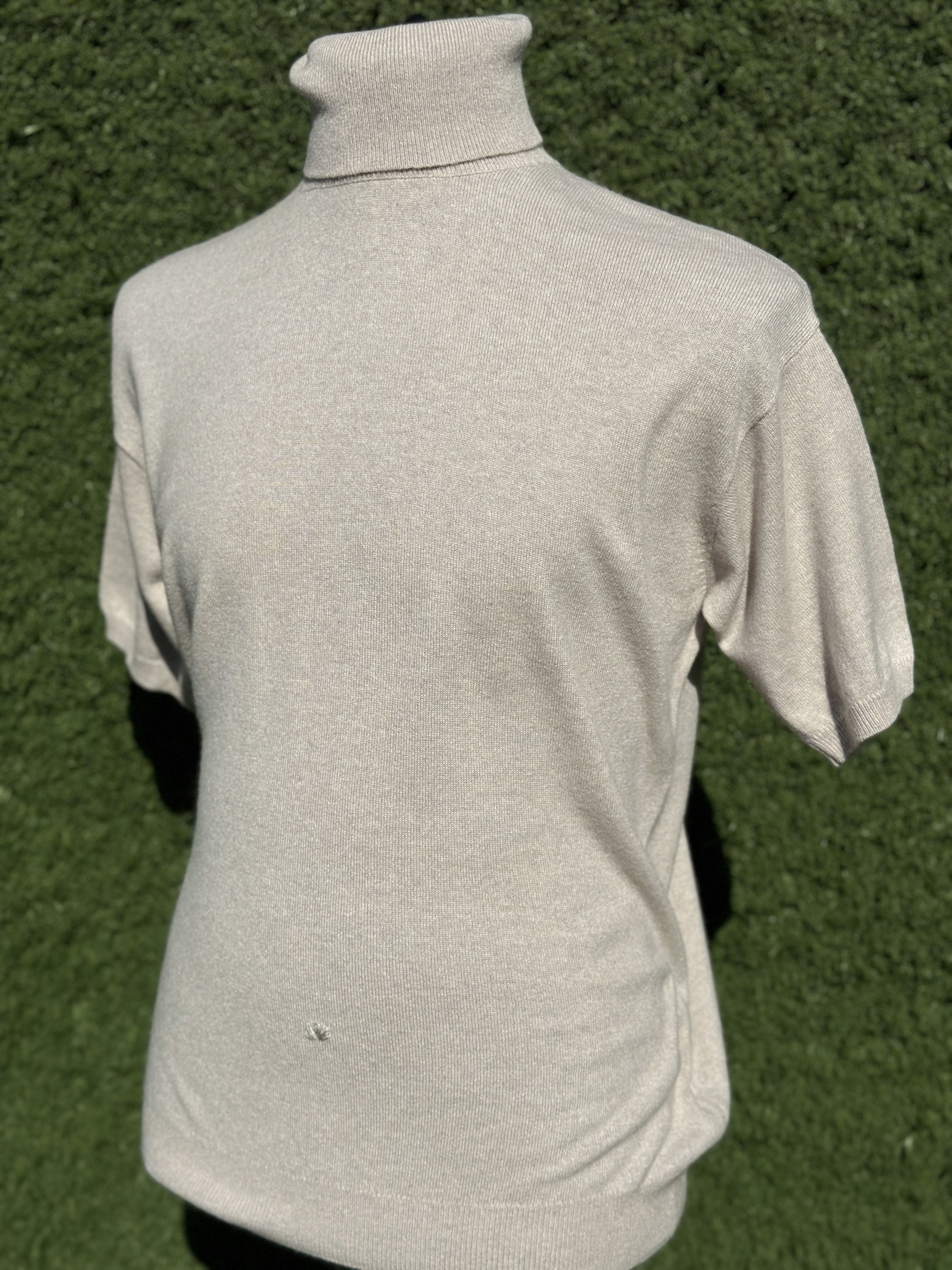 Brunello Cucinelli Brunello Cucinelli Cashmere Turtleneck Short Sleeve Knit L Size L / US 10 / IT 46 - 12 Thumbnail