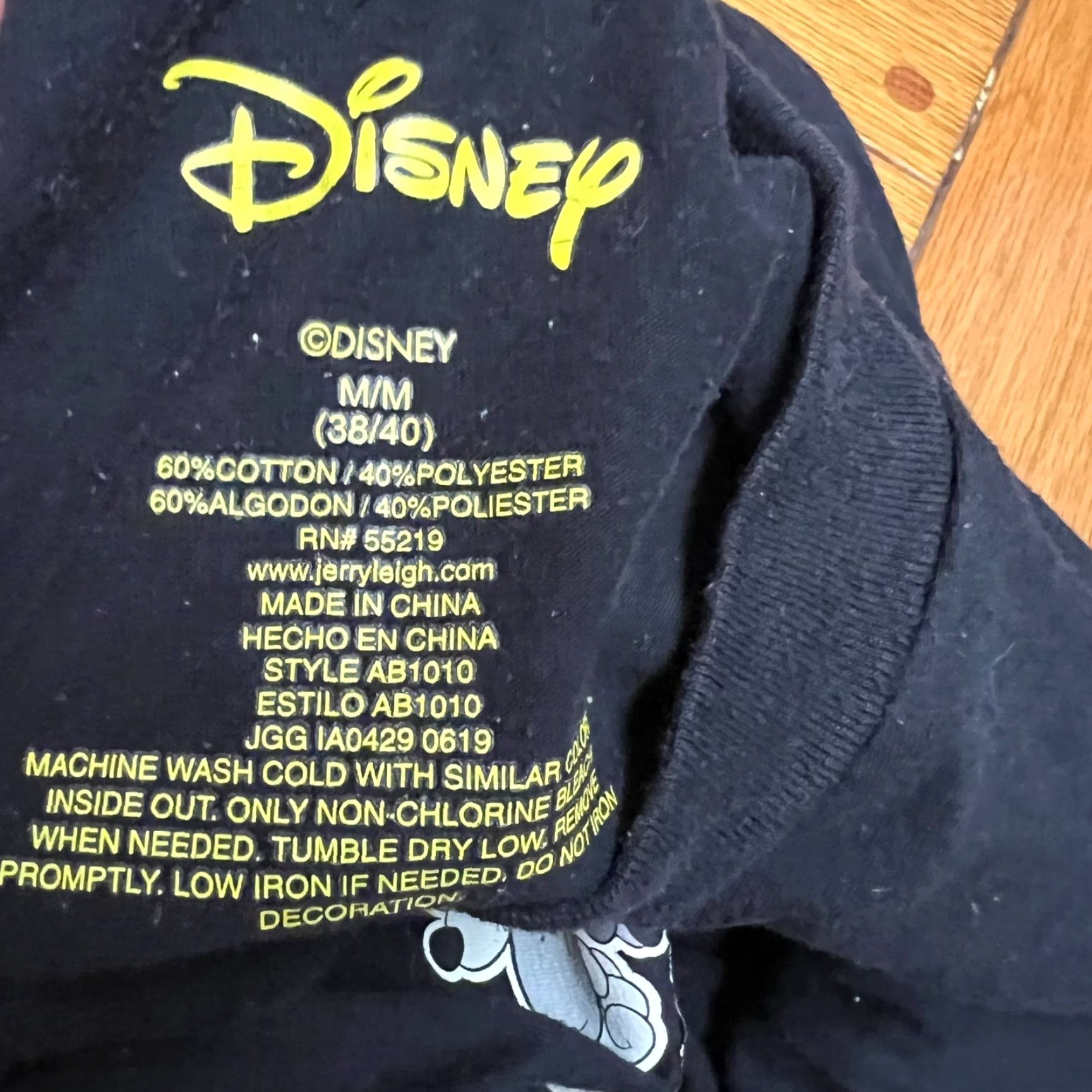 Disney Mickey Mouse 90th Celebration T Shirt Disney Adult M Black Cotton Polyester Knit Crew Neck Short Sleeve Mens Size US M / EU 48-50 / 2 - 6 Thumbnail