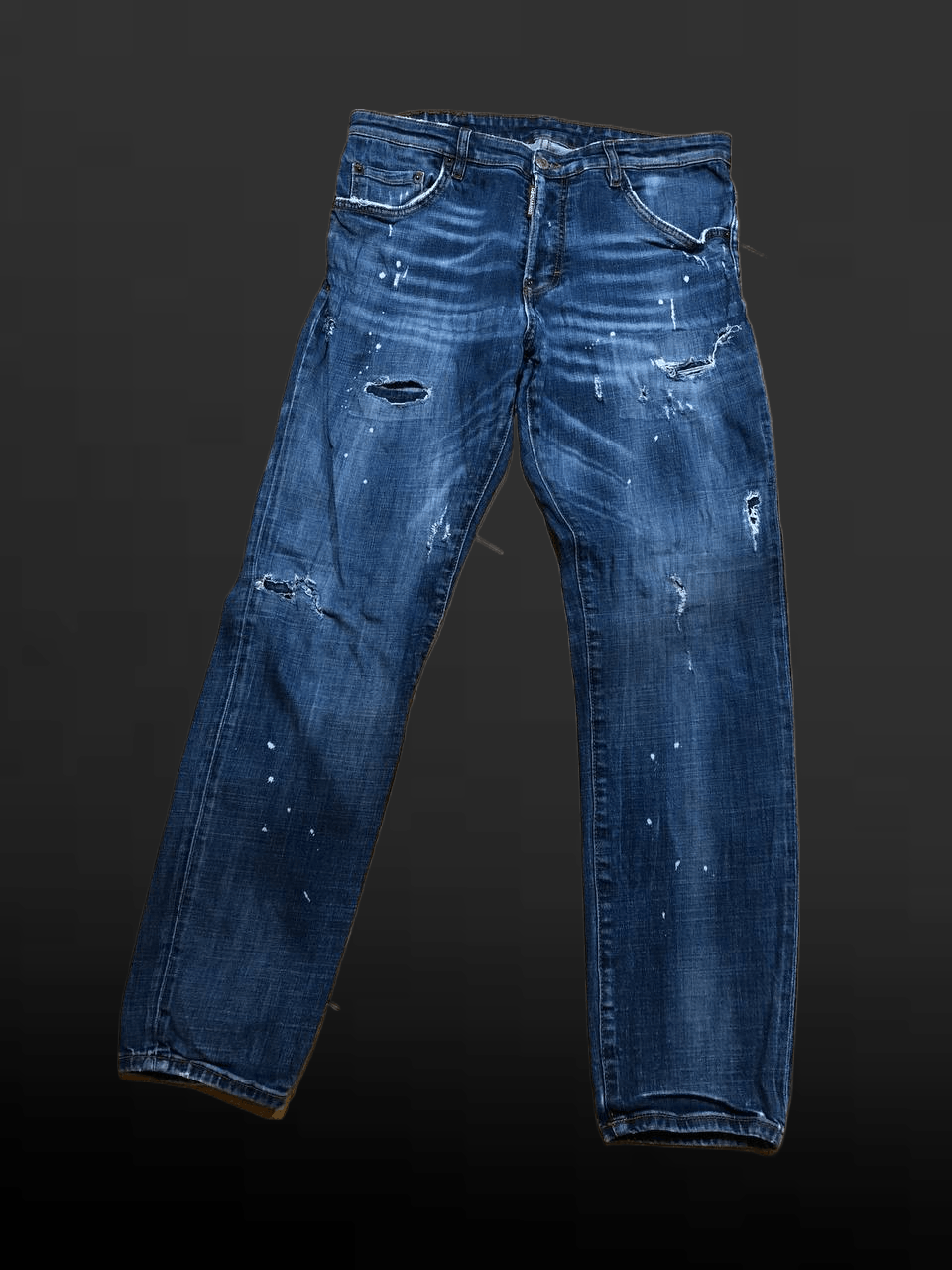 Dsquared2 Dsquared2 Tidy Biker Distressed Painted Skinny Jeans Size US 32 / EU 48 - 1 Thumbnail