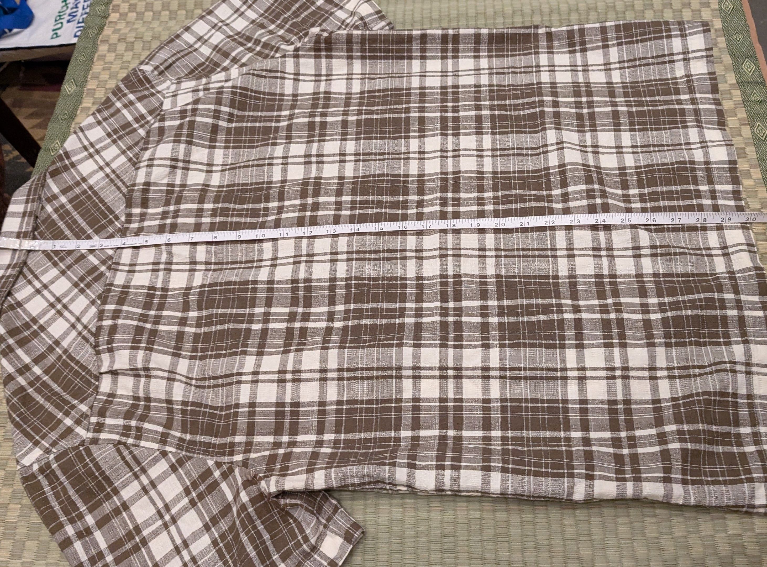 Mr P. Mr. P Camp Collar Checked Textured Cotton Shirt Size US XL / EU 56 / 4 - 8 Thumbnail