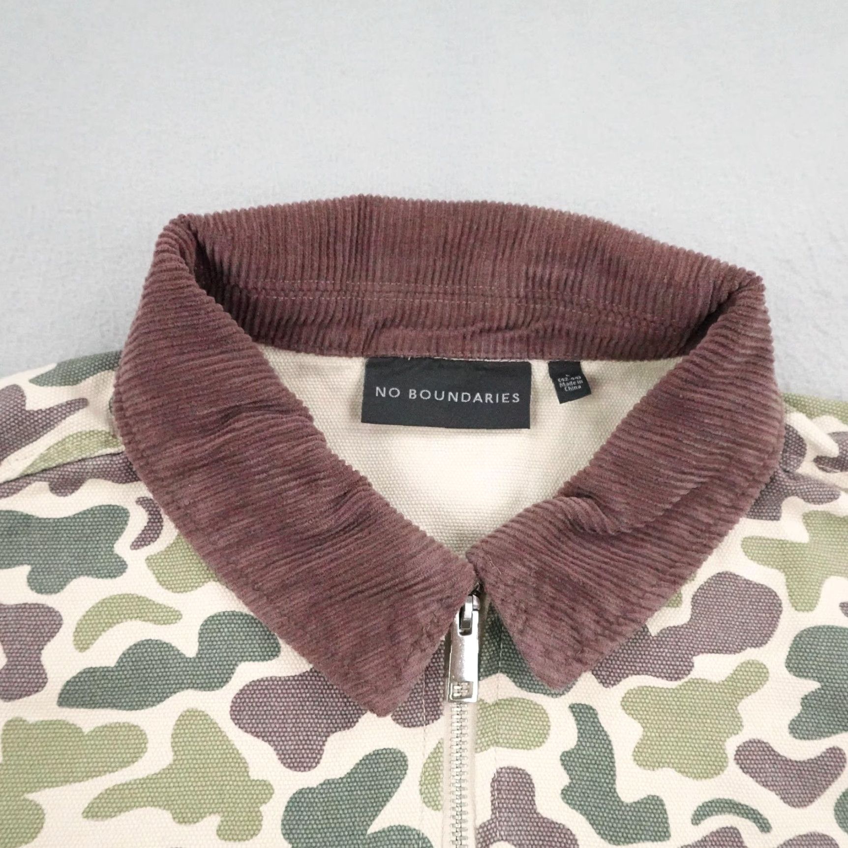Vintage No Boundaries Jacket Mens Large Brown Duck Camo Coat Corduroy Barn Hunting Chore Size US L / EU 52-54 / 3 - 2 Thumbnail