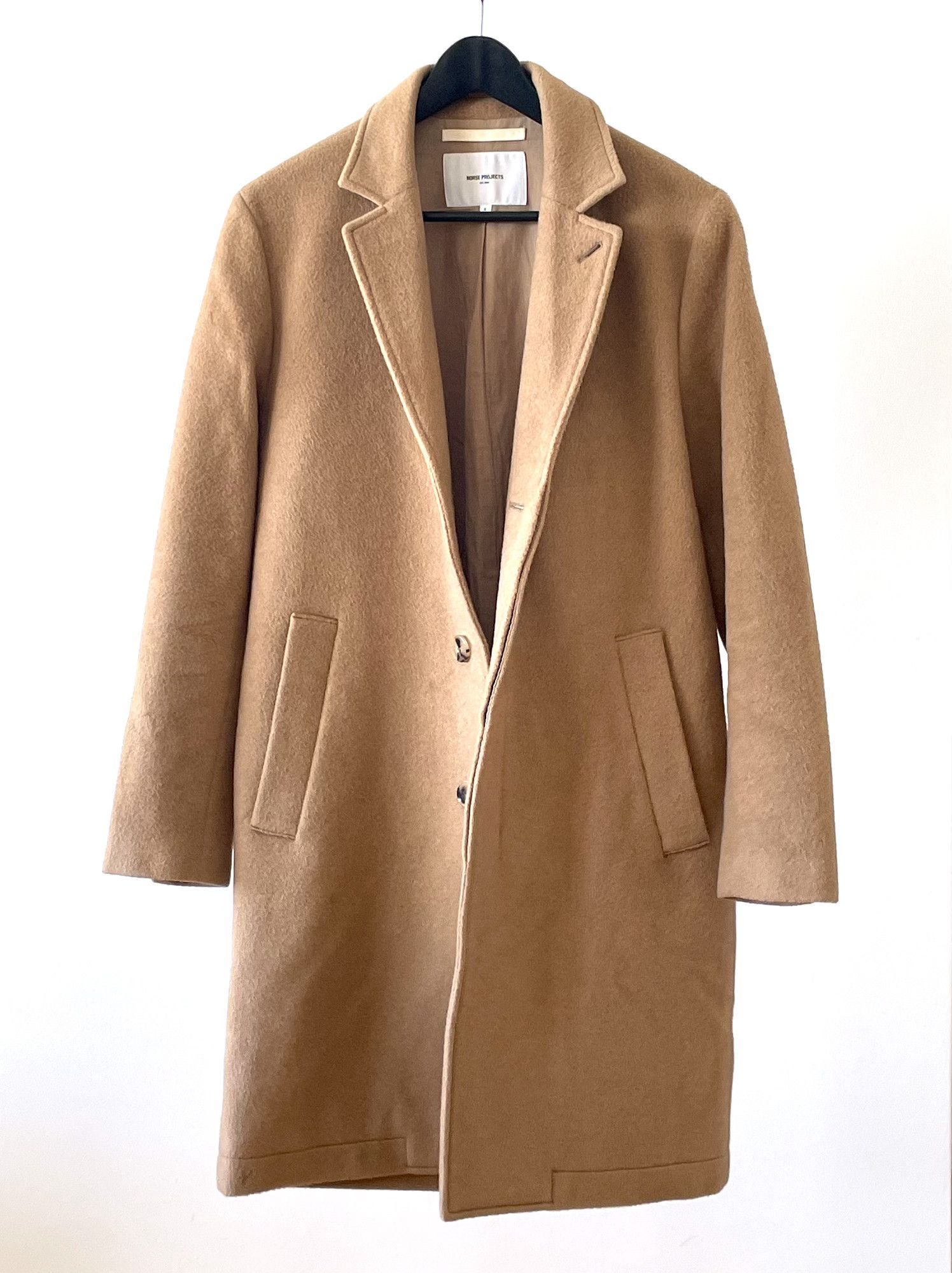 Norse Projects Sundsval Overcoat - Mohair Camel Size US S / EU 44-46 / 1 - 1 Thumbnail