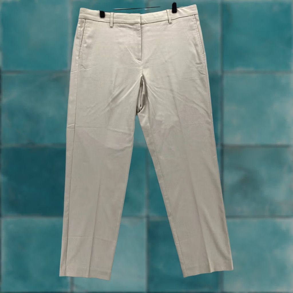 J. Jill J Jill Wearever Refined Woven Trousers Women's 12 Beige Stretch Tapered Casual Shirt Pants Size 34" / US 12 / IT 48 - 1 Thumbnail