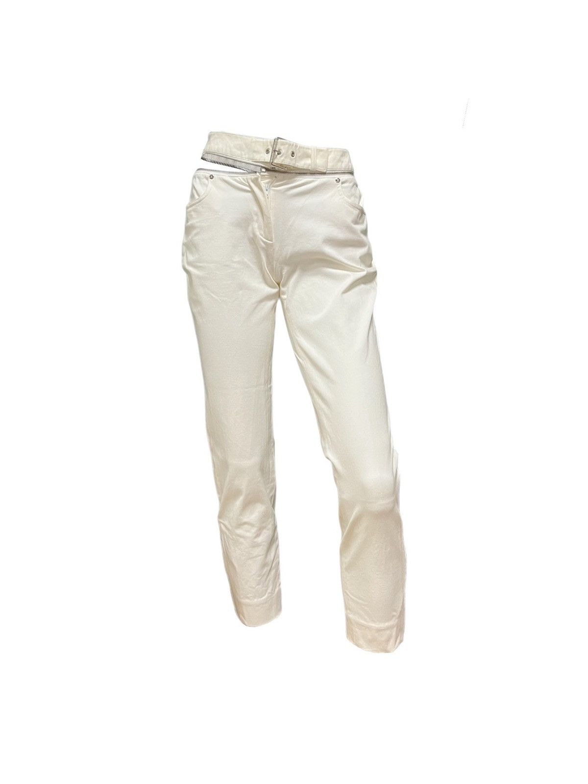 Celine CELINE Zip Detail Cropped Straight Leg Pants Size 26" / US 2 / IT 38 - 1 Thumbnail