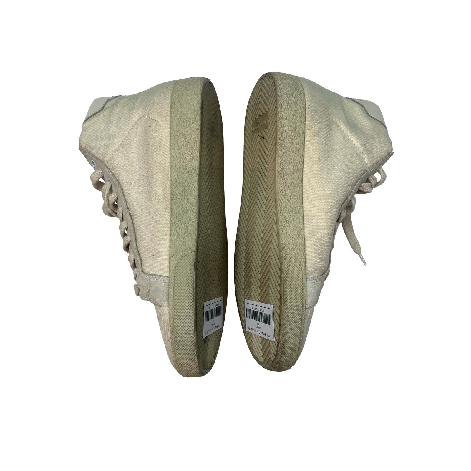 Saint Laurent Paris YSL Tan Hi White Sneakers Size US 9 / IT 39 - 5 Thumbnail