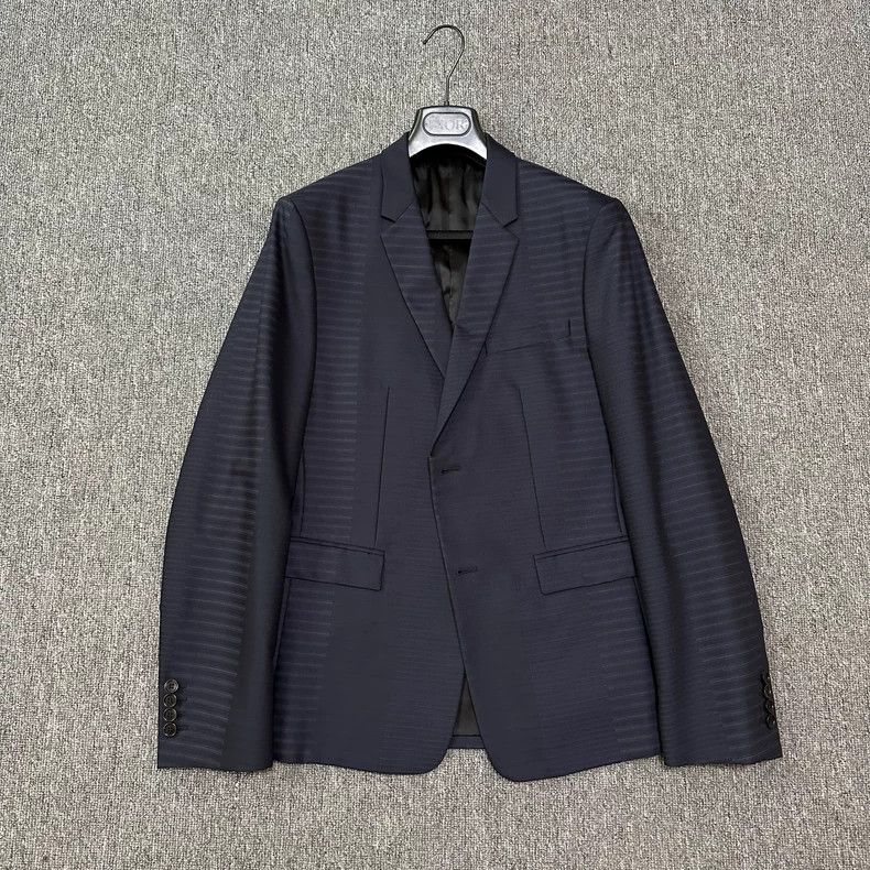 Dior Dior 15ss striped stitching wool cover suit 2501-Nextarrow Size 48R - 1 Thumbnail