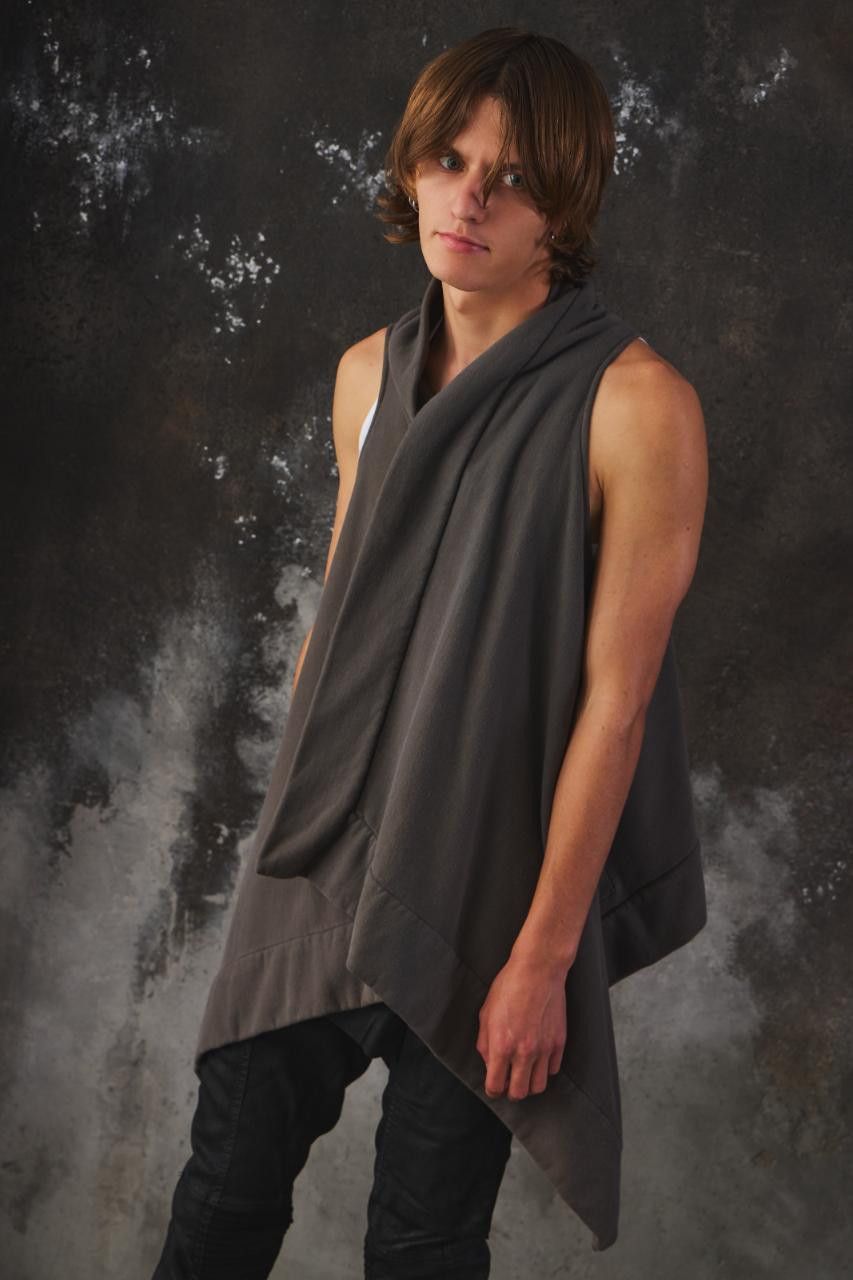 Rick Owens Drkshdw Rick Owens DRKSHDW Draped Sleeveless Cotton Vest Size US M / EU 48-50 / 2 - 3 Thumbnail