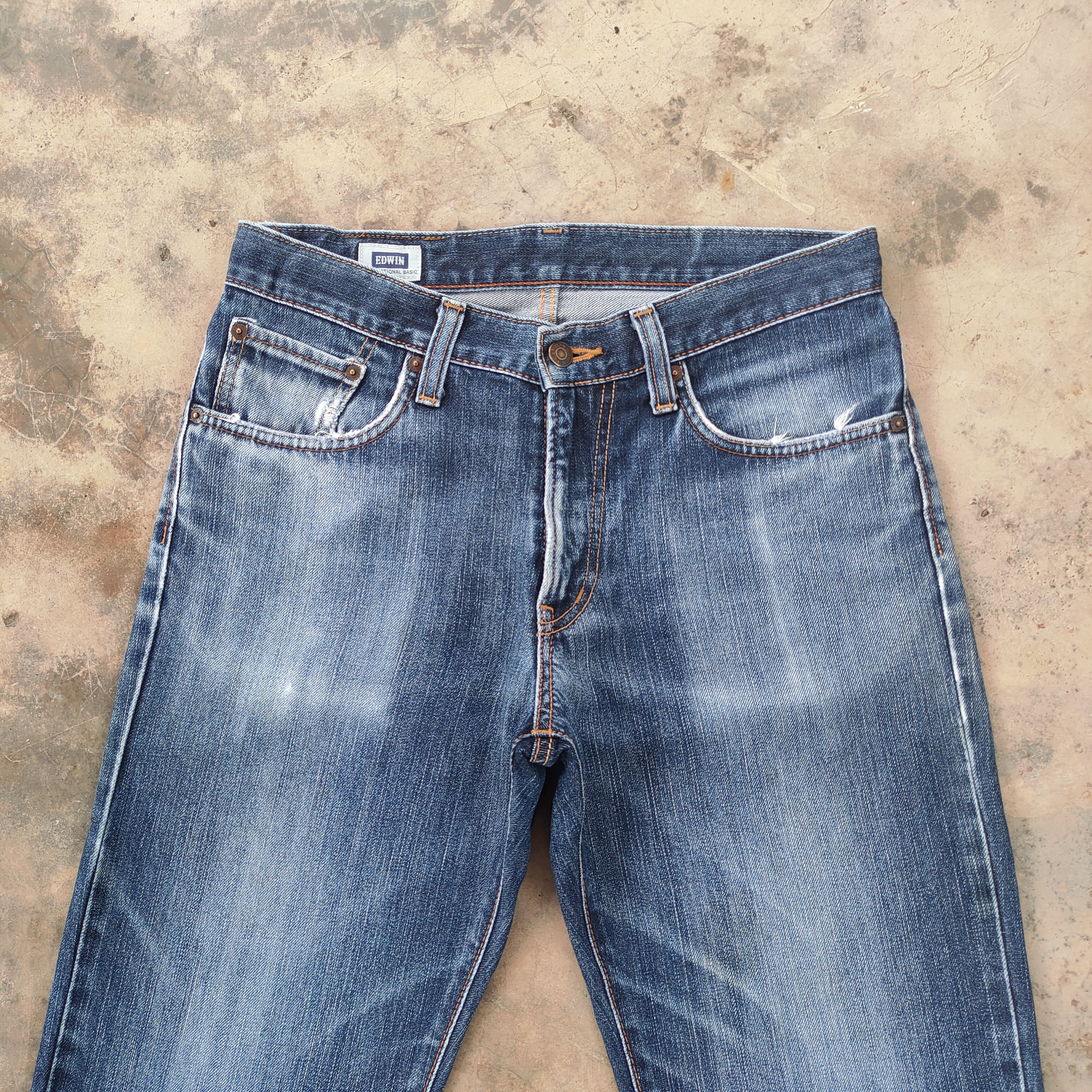 Edwin VINTAGE EDWIN FADED DISTRESSED JEANS DENIM PANTS Size US 32 / EU 48 - 4 Thumbnail