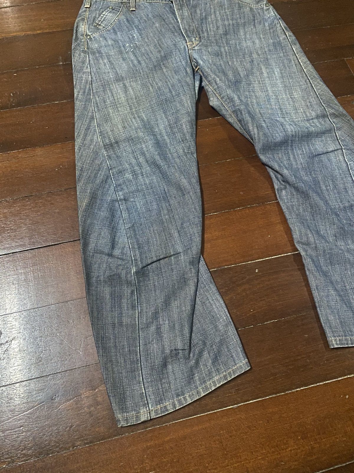 Edwin Vtg Wide Leg Jeans Edwin E Function Loose Denim Jnco Y2k Size US 35 - 4 Thumbnail