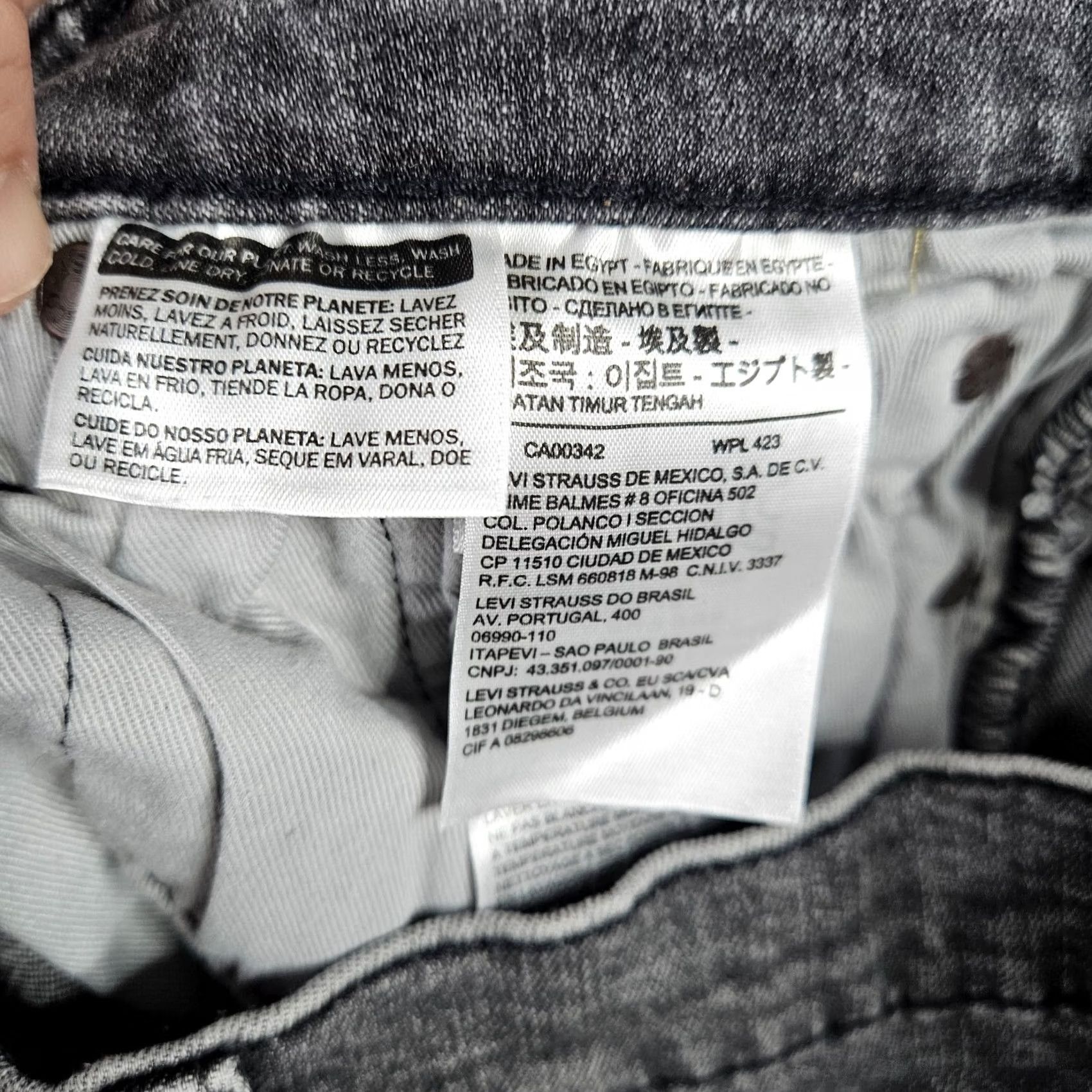 Levi's Levi’s Jeans Men’s Dark Gray Straight Leg Five Pockets Casual Size W32 Regular Size 24" / US 00 / IT 34 - 3 Thumbnail