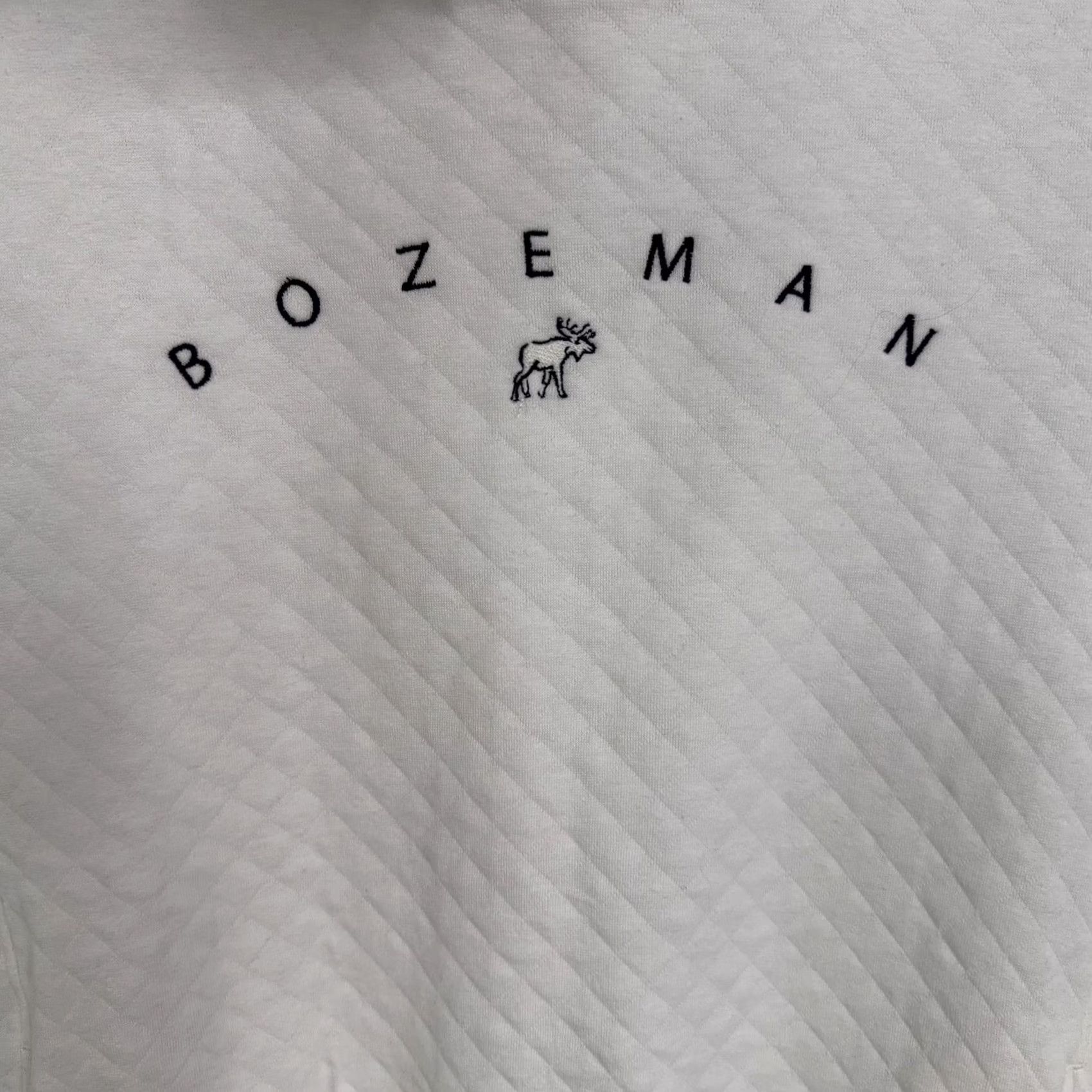 Vintage Gear for Sports Hoodie Mens Medium White Quilted Pullover Bozeman Elk Sweatshirt Size US M / EU 48-50 / 2 - 2 Thumbnail