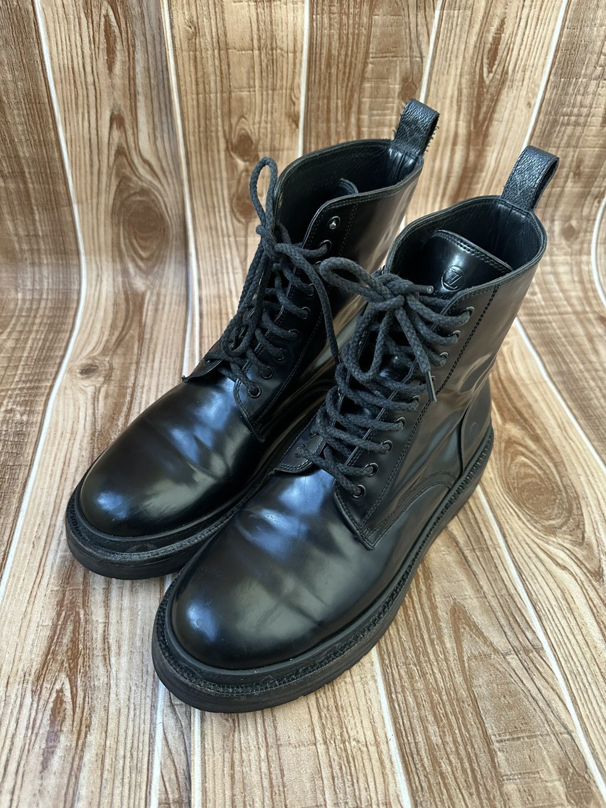 Fragment Design × Louis Vuitton Louis Vuitton X Fragment Black Ice Leather boots Size US 9 / EU 42 - 4 Thumbnail