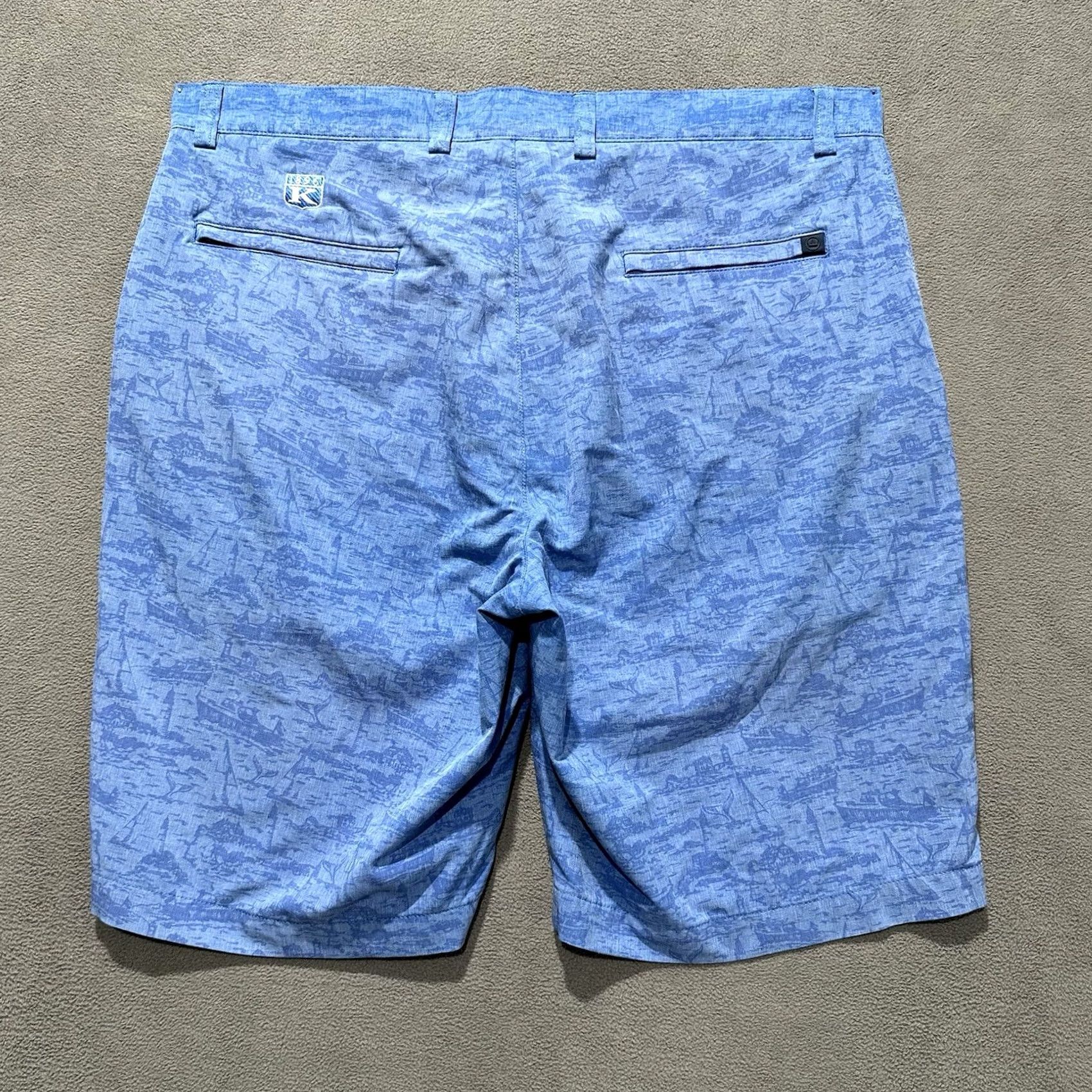 Peter Millar Peter Millar Shackleford Performance Hybrid Shorts Mens 35 Abaco Blue Golf FUC Size US 35 - 2 Thumbnail