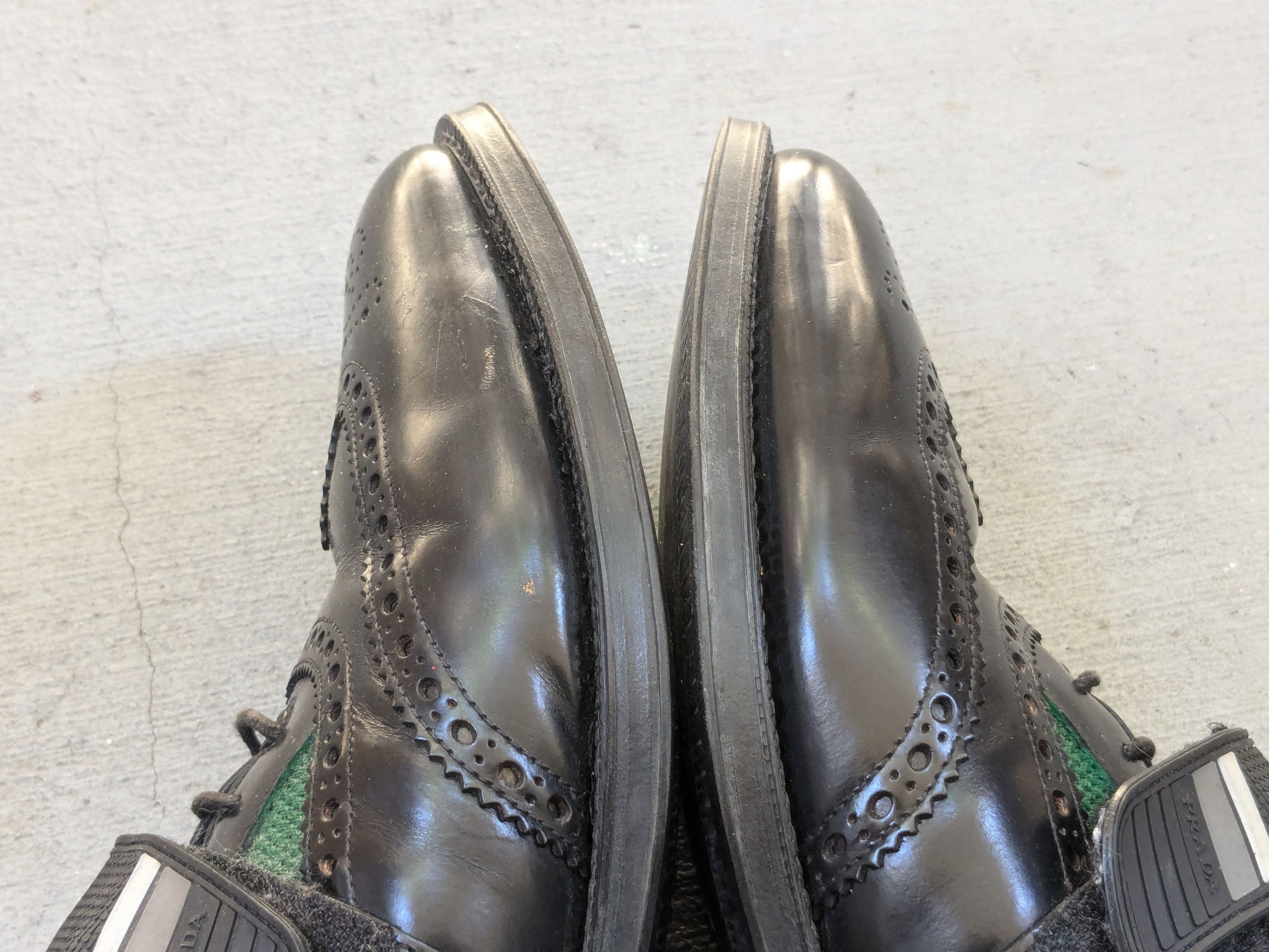 Prada Prada Brogues Wingtips Black Green 10.5 Strap Leather Size US 10.5 / EU 43-44 - 12 Thumbnail