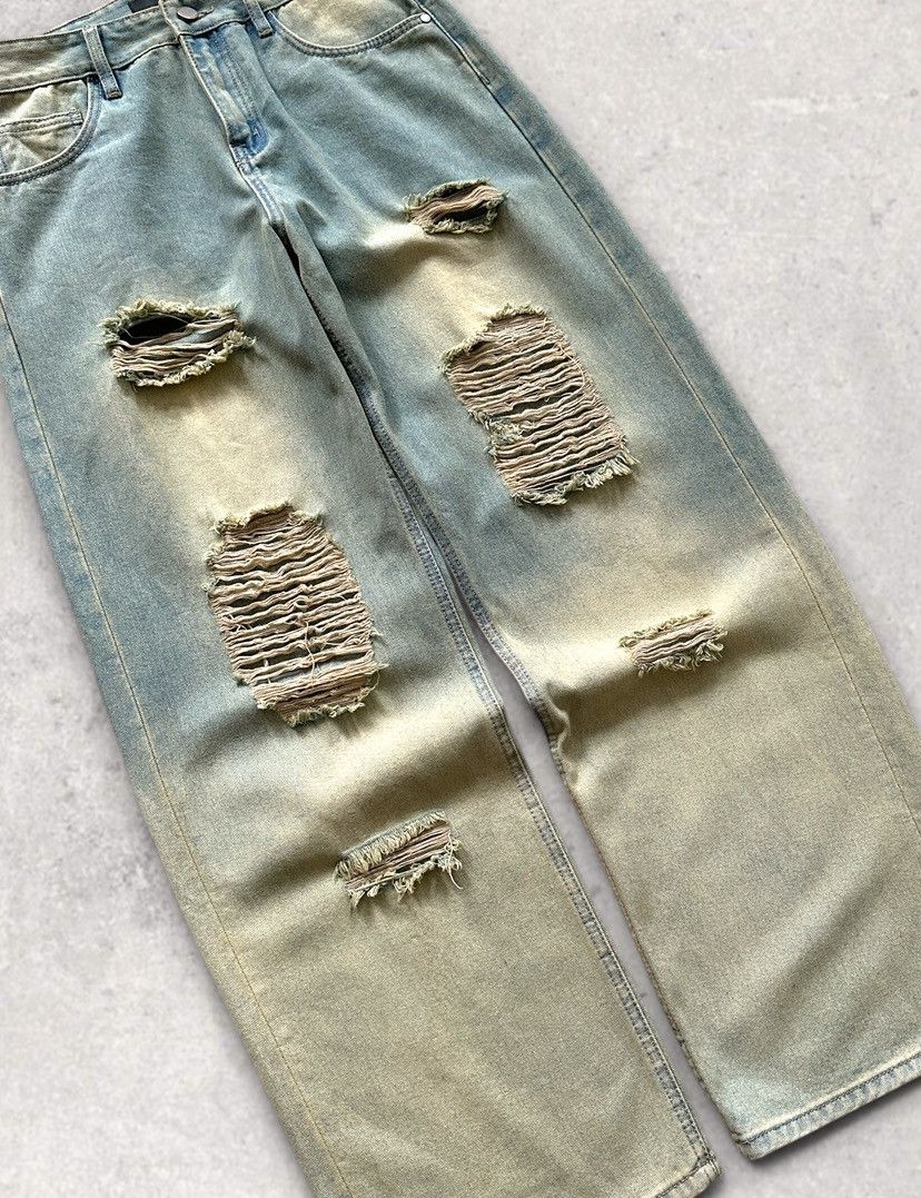 Kapital Y2K distressed wide leg jeans Size US 30 / EU 46 - 3 Thumbnail