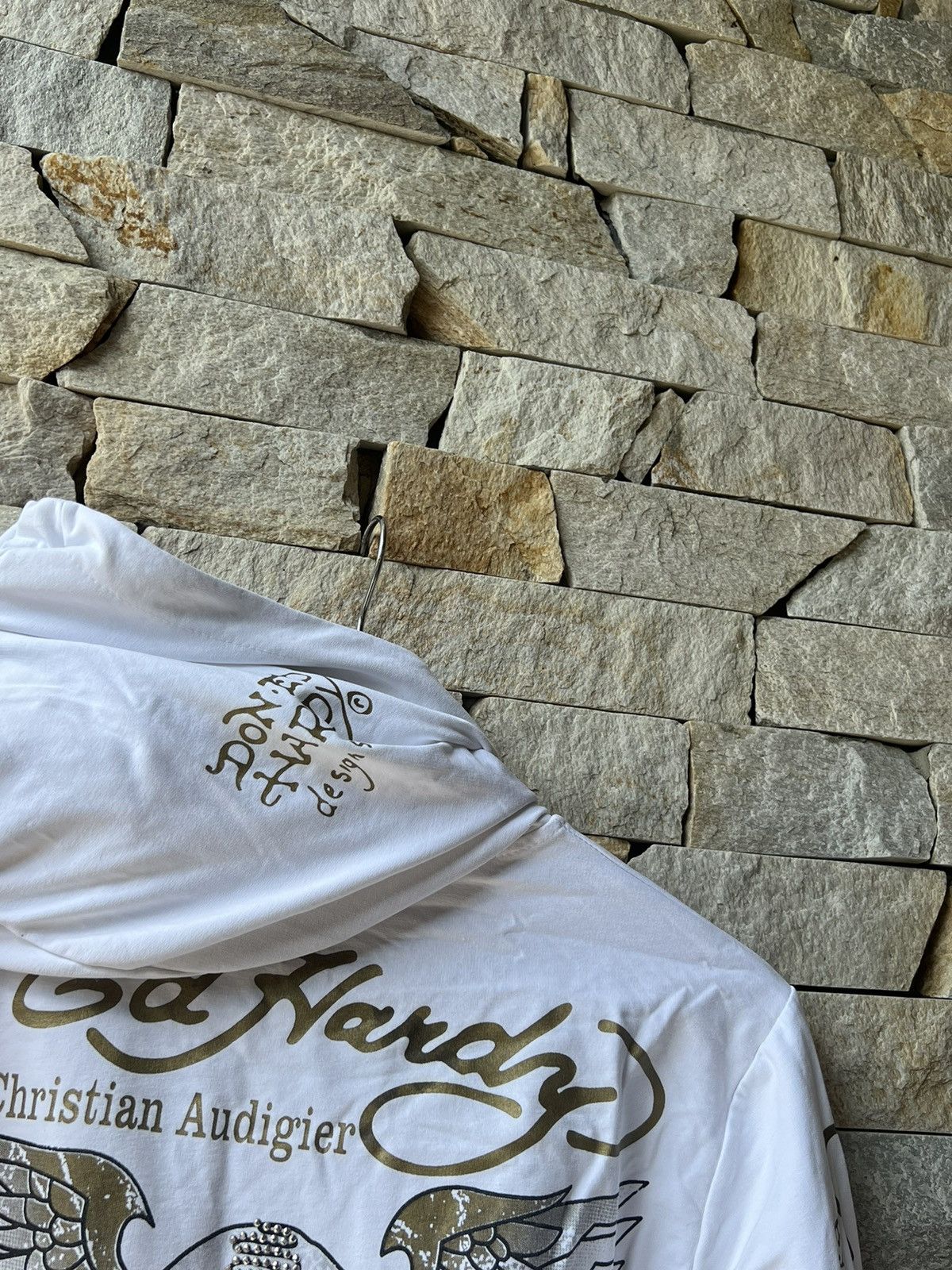 Christian Audigier Christian Audigier Vintage Big Logo Ed Hardy Style ZipHoodie Size US XL / EU 56 / 4 - 9 Thumbnail