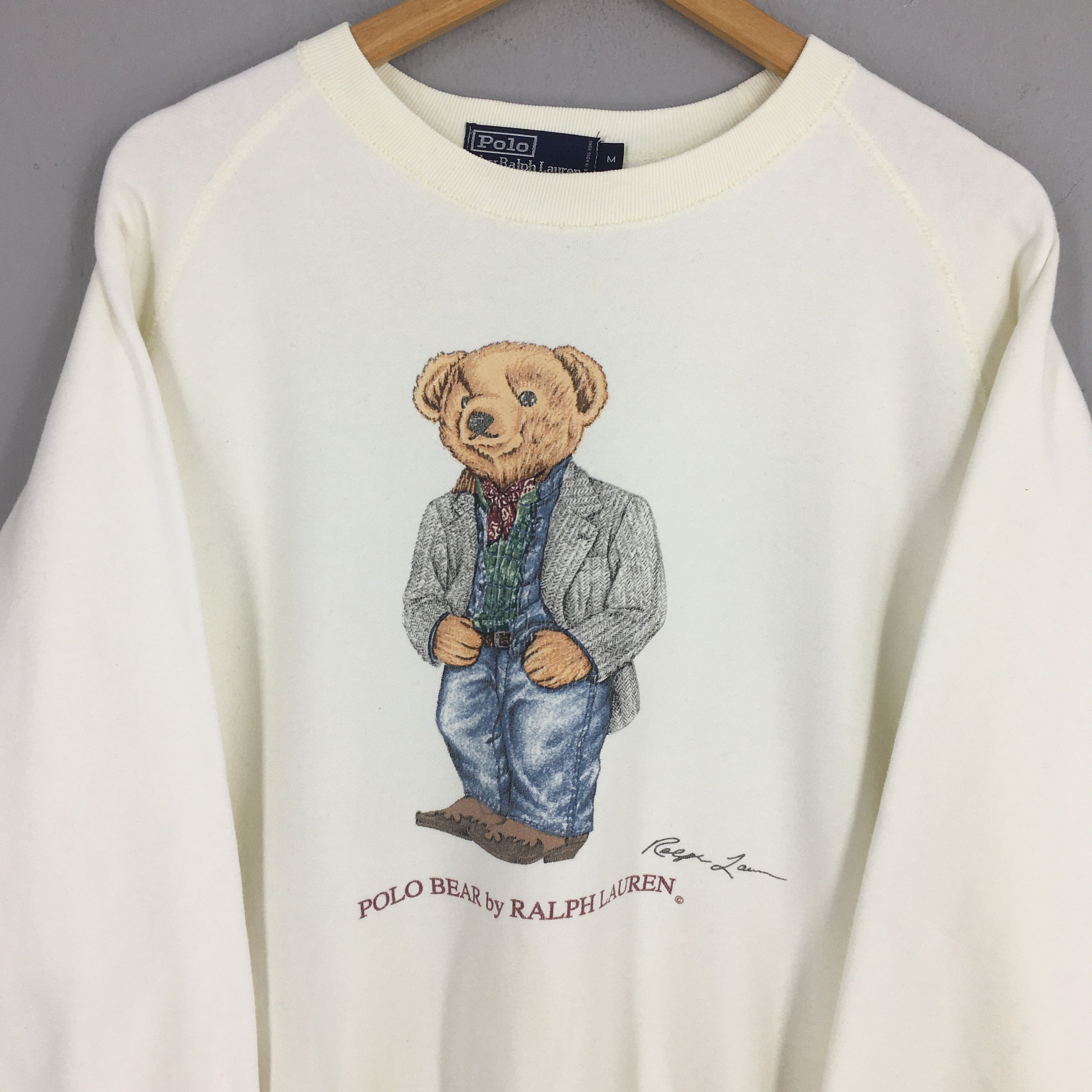 Polo Ralph Lauren × Ralph Lauren × Vintage Vintage 90s Polo Bear Ralph Lauren Casual Sweatshirt Medium Size US M / EU 48-50 / 2 - 2 Thumbnail