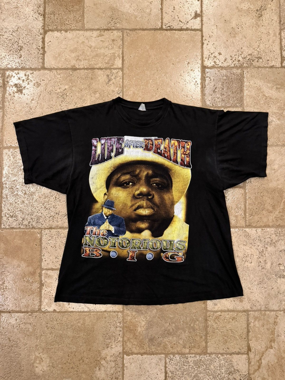 Vintage Vintage Biggie Smalls Notorious BIG Life After Death Rap Tee Size US XXL / EU 58 / 5 - 6 Thumbnail