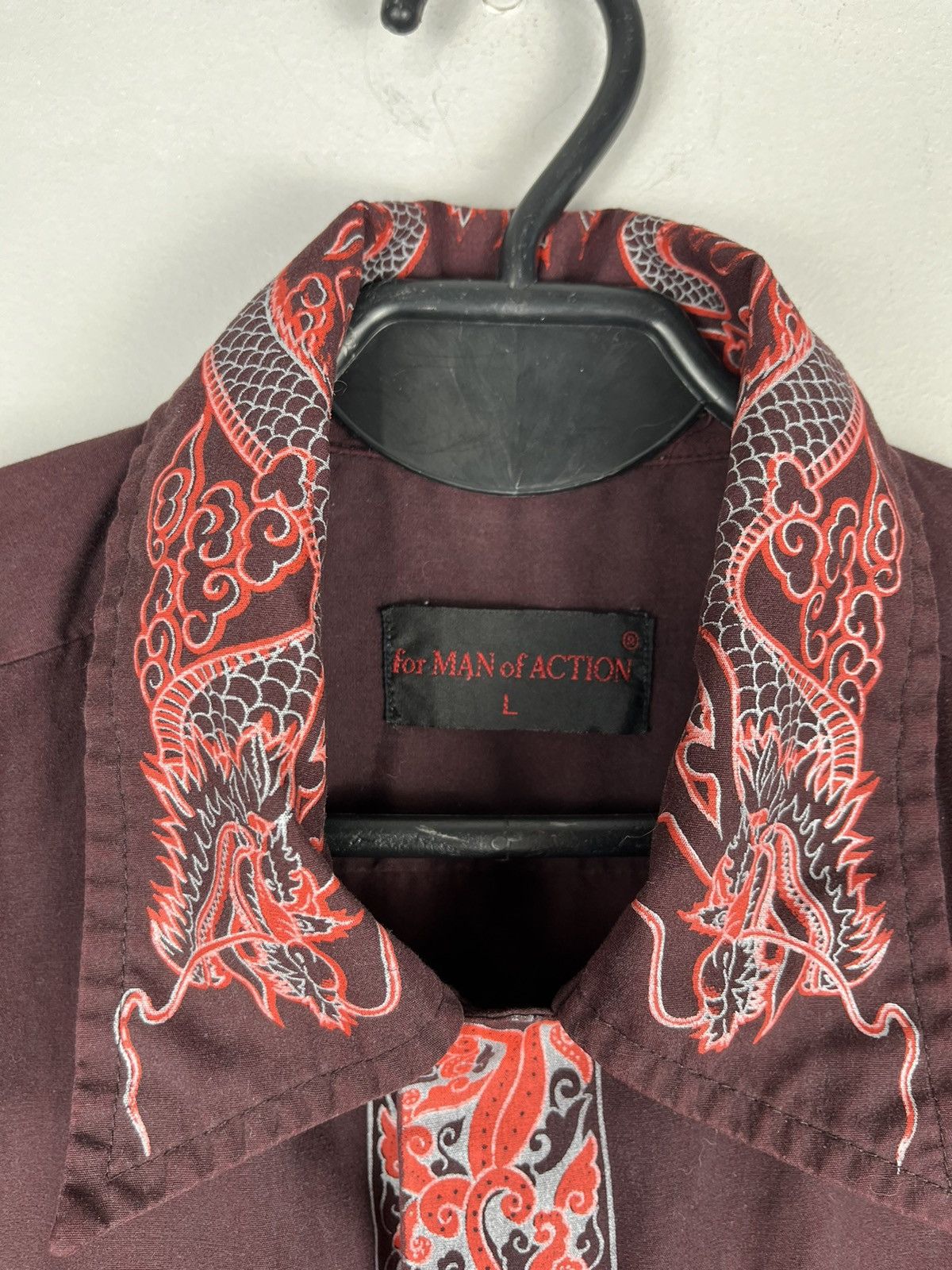 Japanese Brand Vintage Dragon All Over Print Button Up Short Sleeve Shirt Size US L / EU 52-54 / 3 - 3 Thumbnail