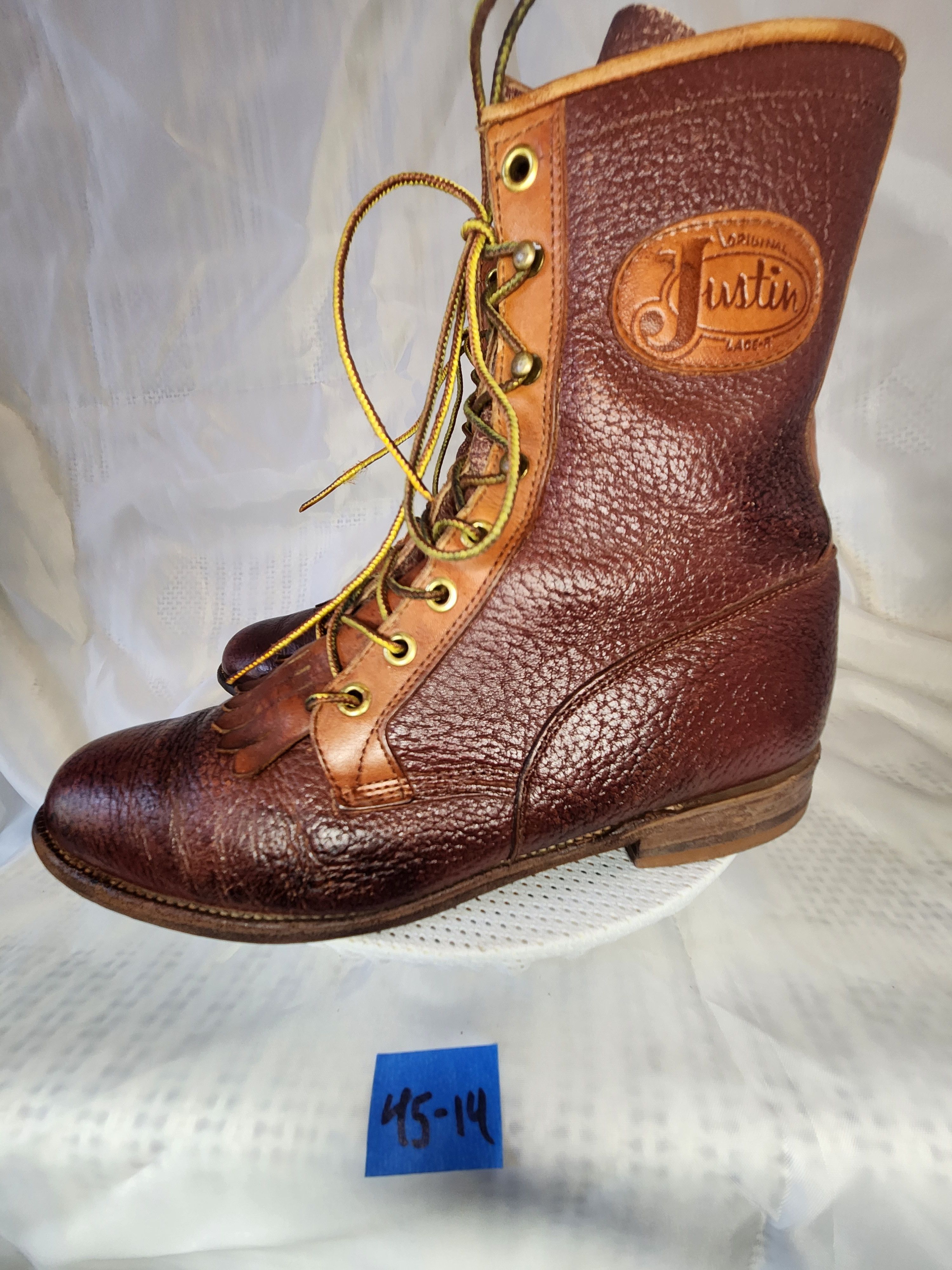 Justin Boots RARE LC539 PACKER LACES GRANNY Size US 8 / IT 38 - 4 Thumbnail