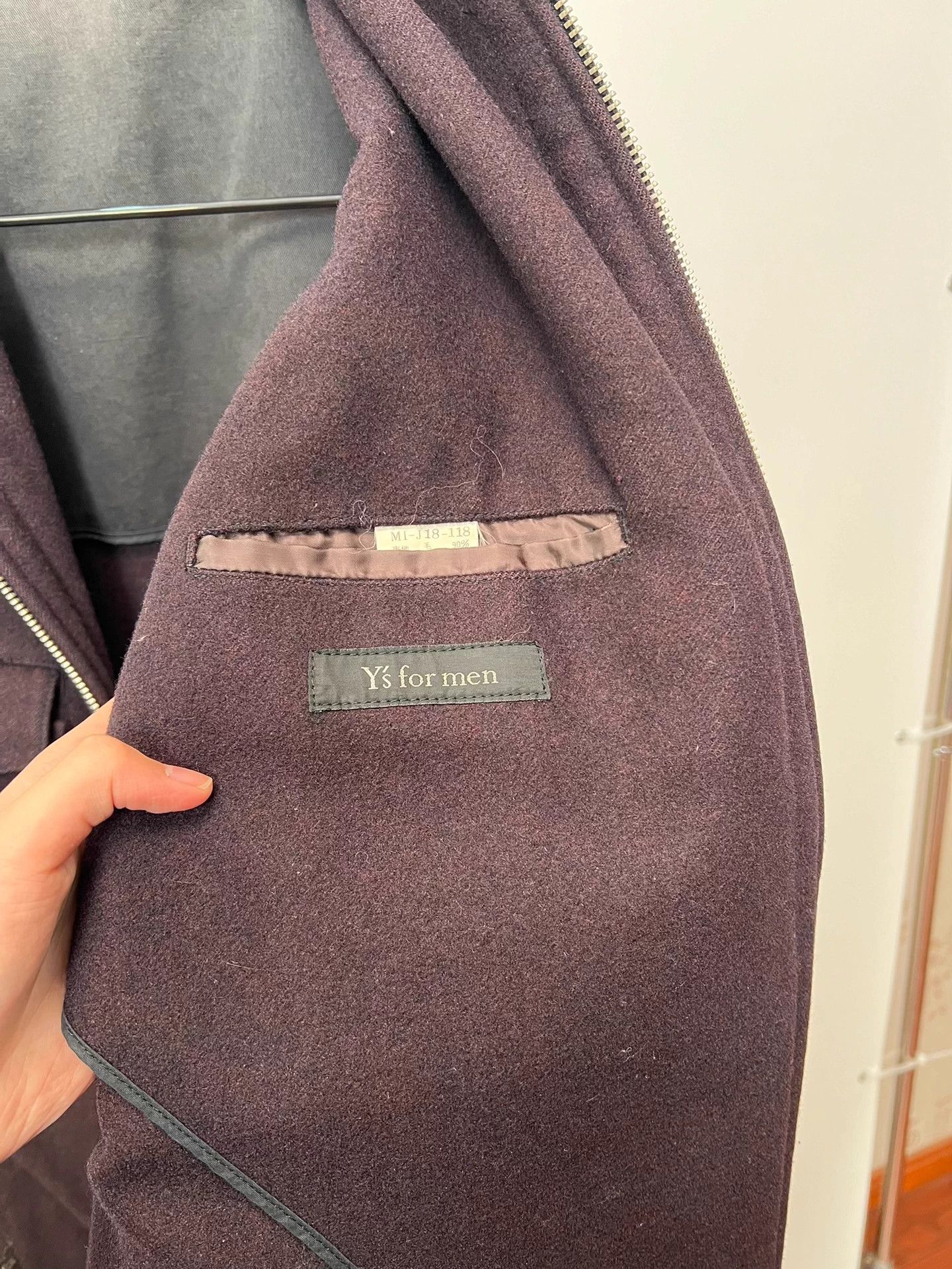 Yohji Yamamoto Yohji Yamamoto YS for Man purple wool blend men's coat Size US L / EU 52-54 / 3 - 7 Thumbnail