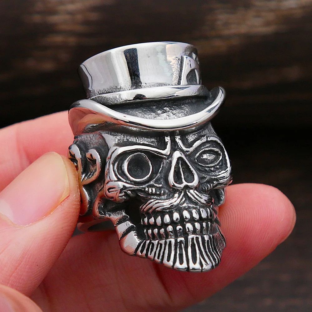 Vintage Skull Magician Ring Size ONE SIZE - 1 Thumbnail