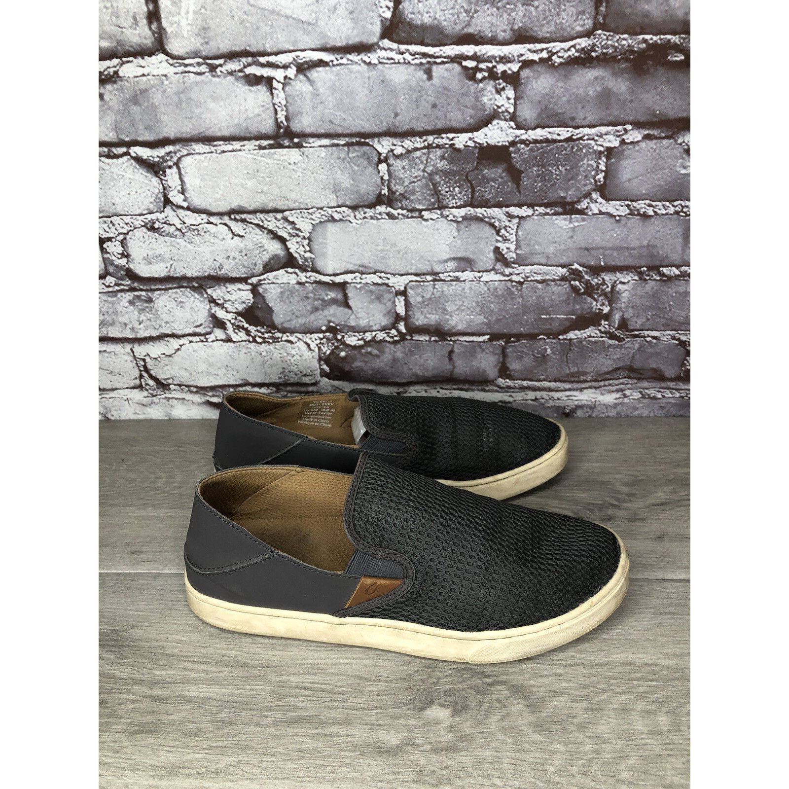 Olukai OluKai Pehuea Gray Textile Slip On Sneakers Beach Shoes Wome Size US 10 / IT 40 - 3 Thumbnail