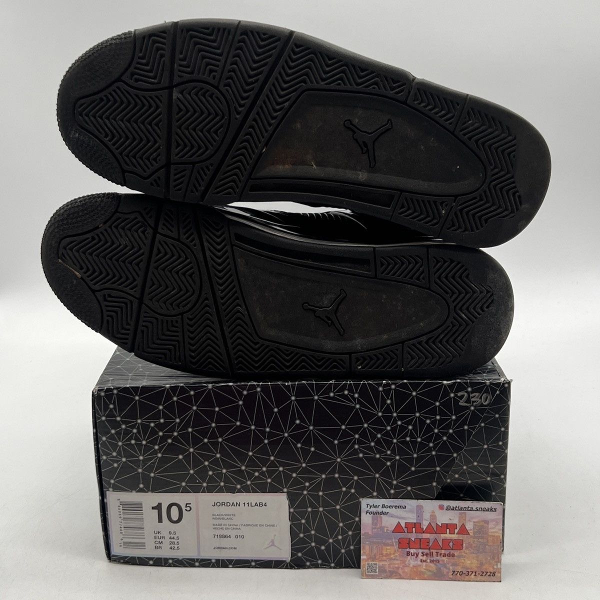 Jordan Brand Air Jordan 4 11lab4 black Size US 10.5 / EU 43-44 - 8 Thumbnail